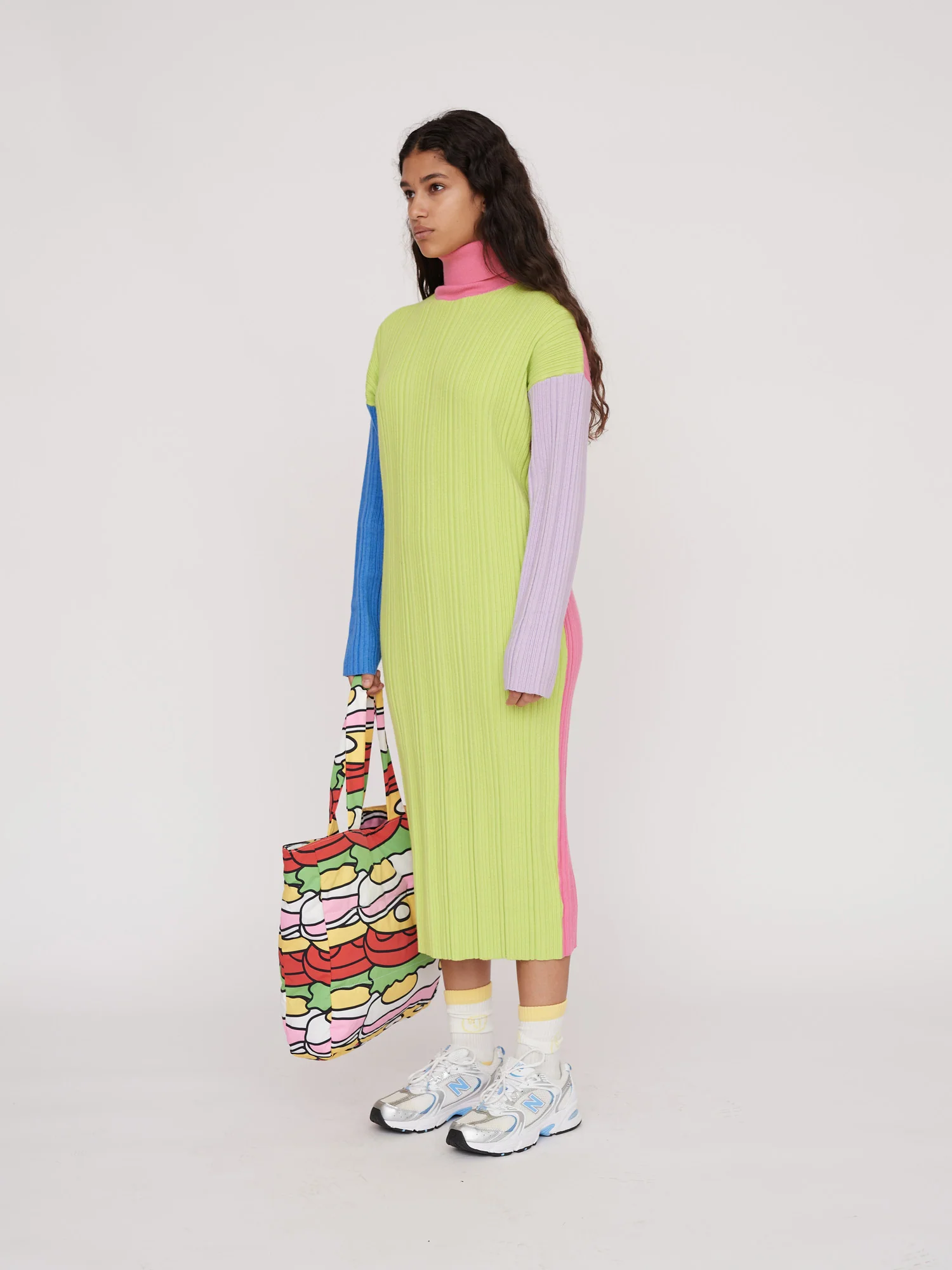 Colour Block Knit Tube Dress - Image 6