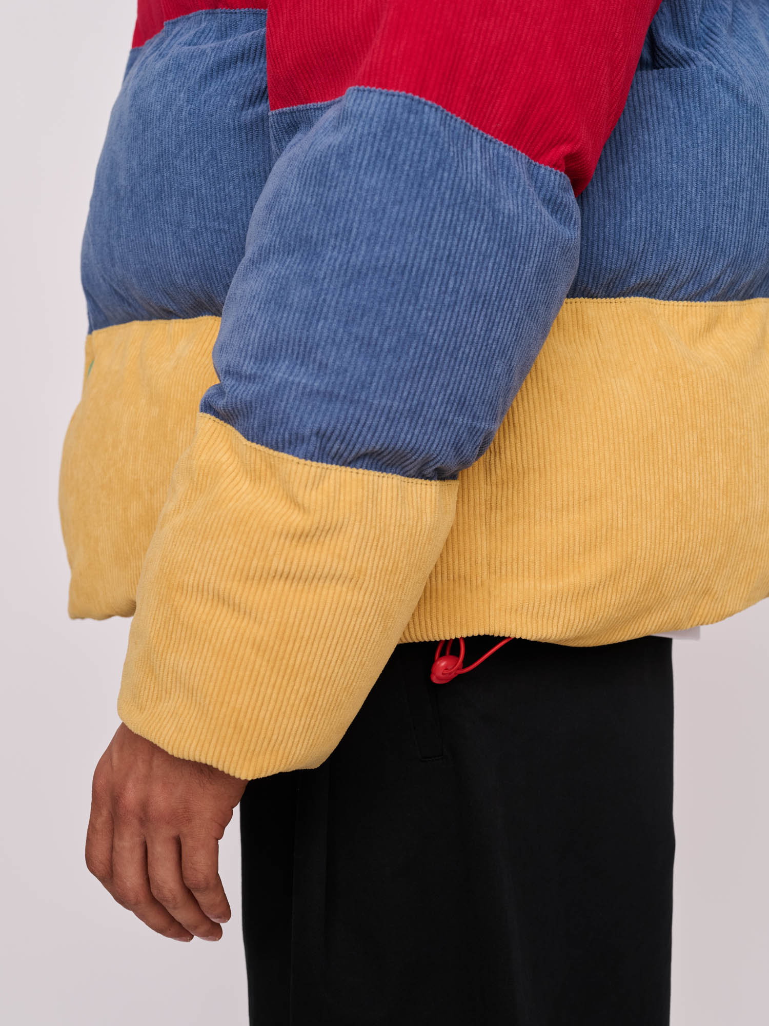 Colour Block Cord Puffer Jacket - Image 4