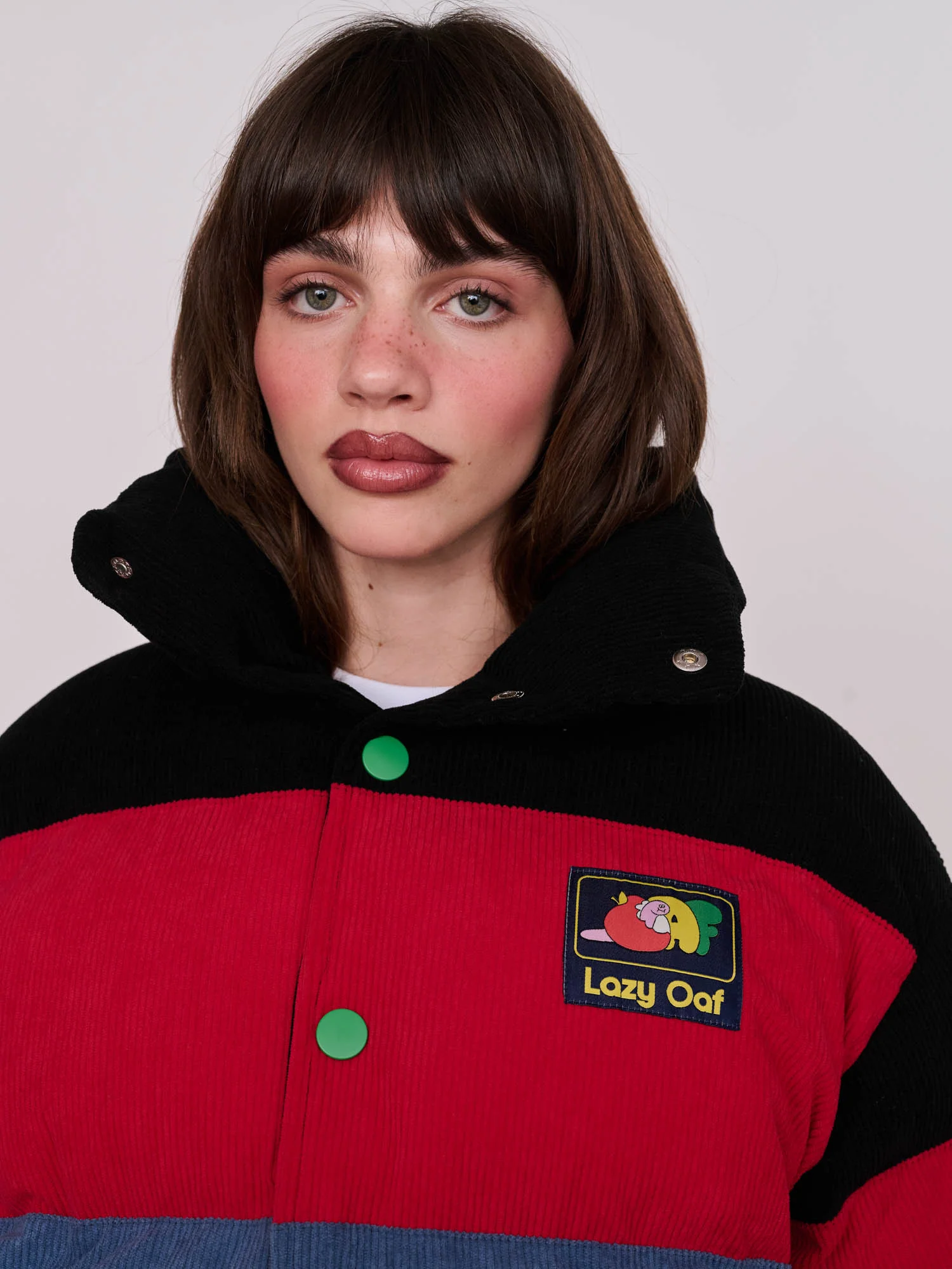 Colour Block Cord Puffer Jacket - Image 8