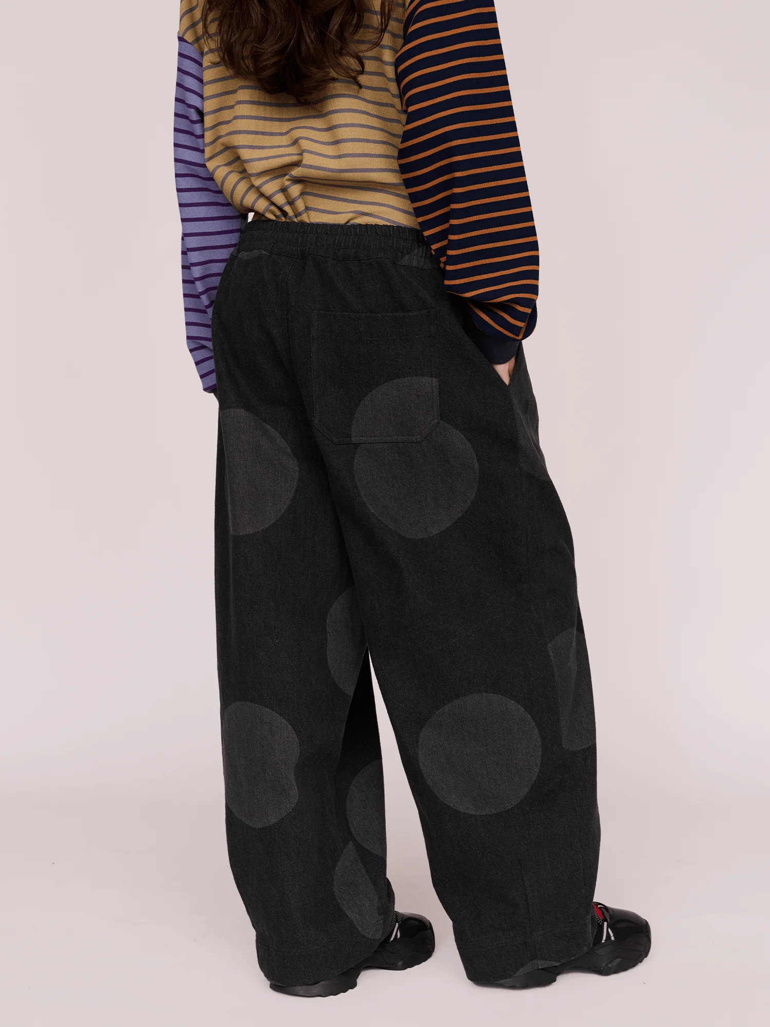 Denim Polka Barrel Pants - Image 7