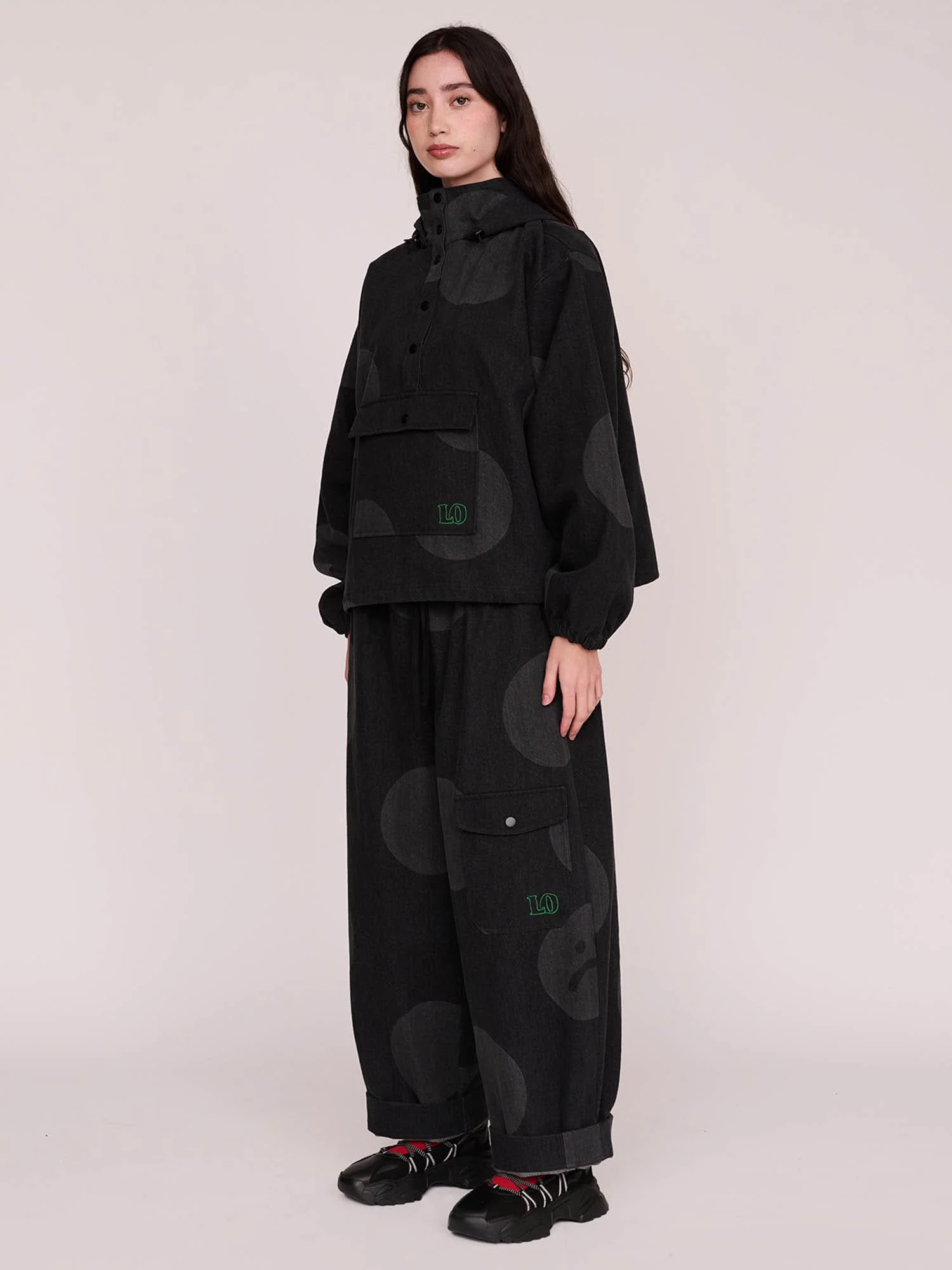 Denim Polka Barrel Pants - Image 8