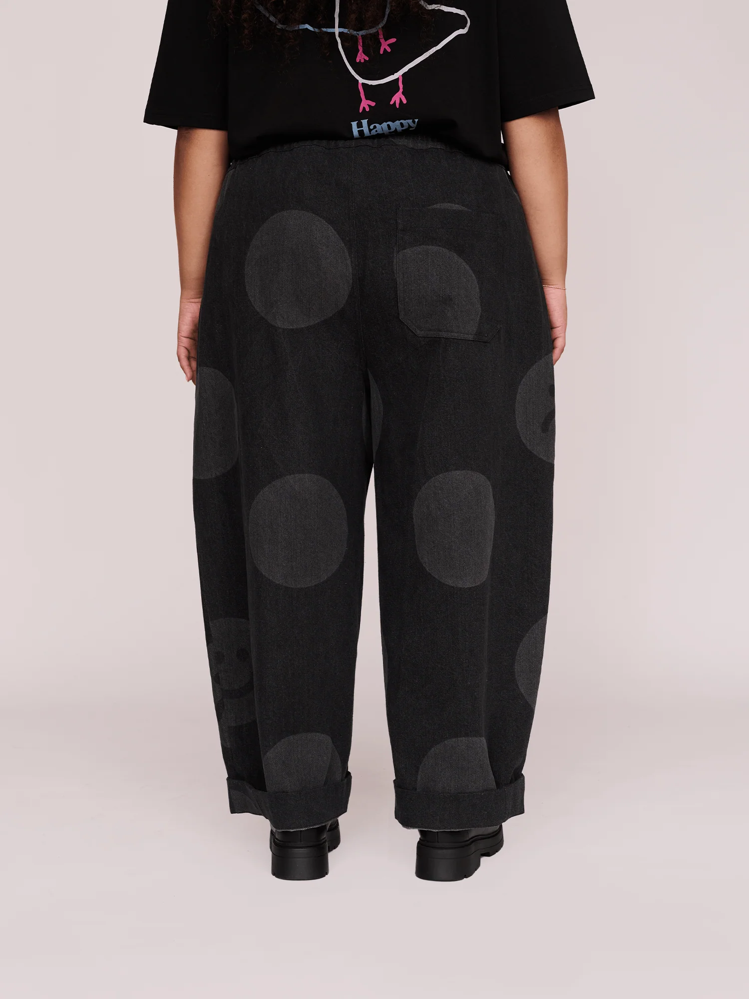 Denim Polka Barrel Pants - Image 9