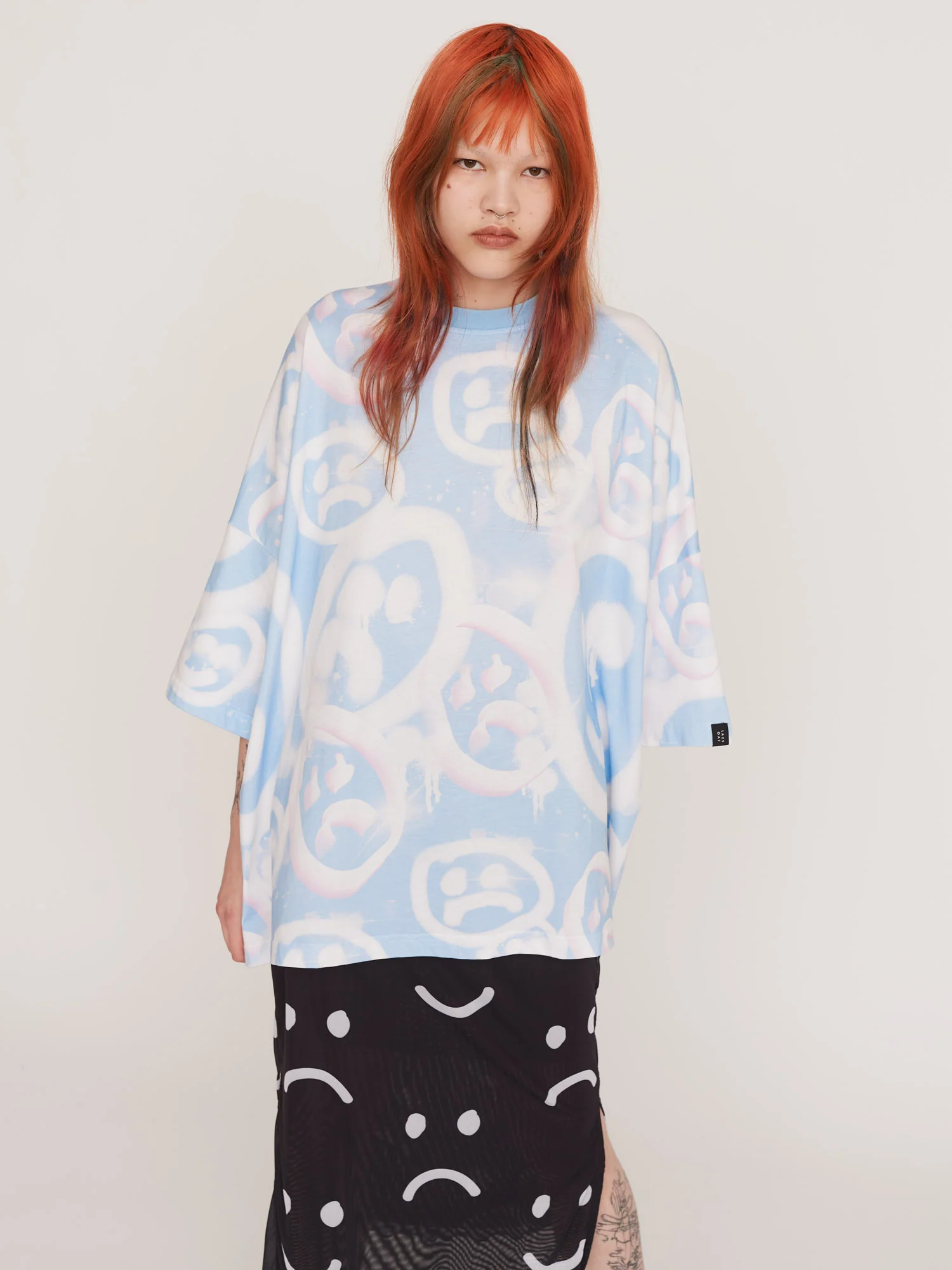 Drippy Spray Face Oversized T-Shirt - Image 2