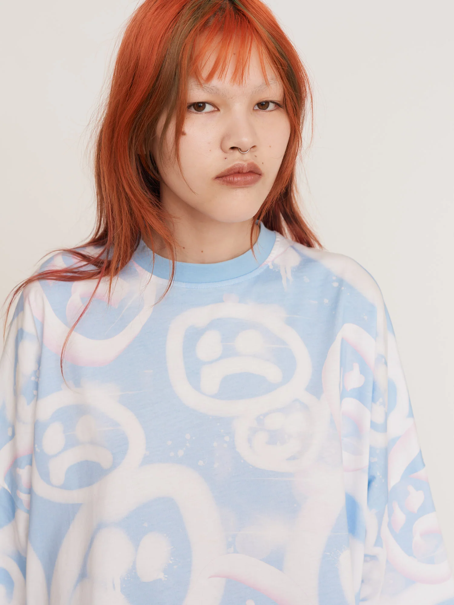 Drippy Spray Face Oversized T-Shirt - Image 5