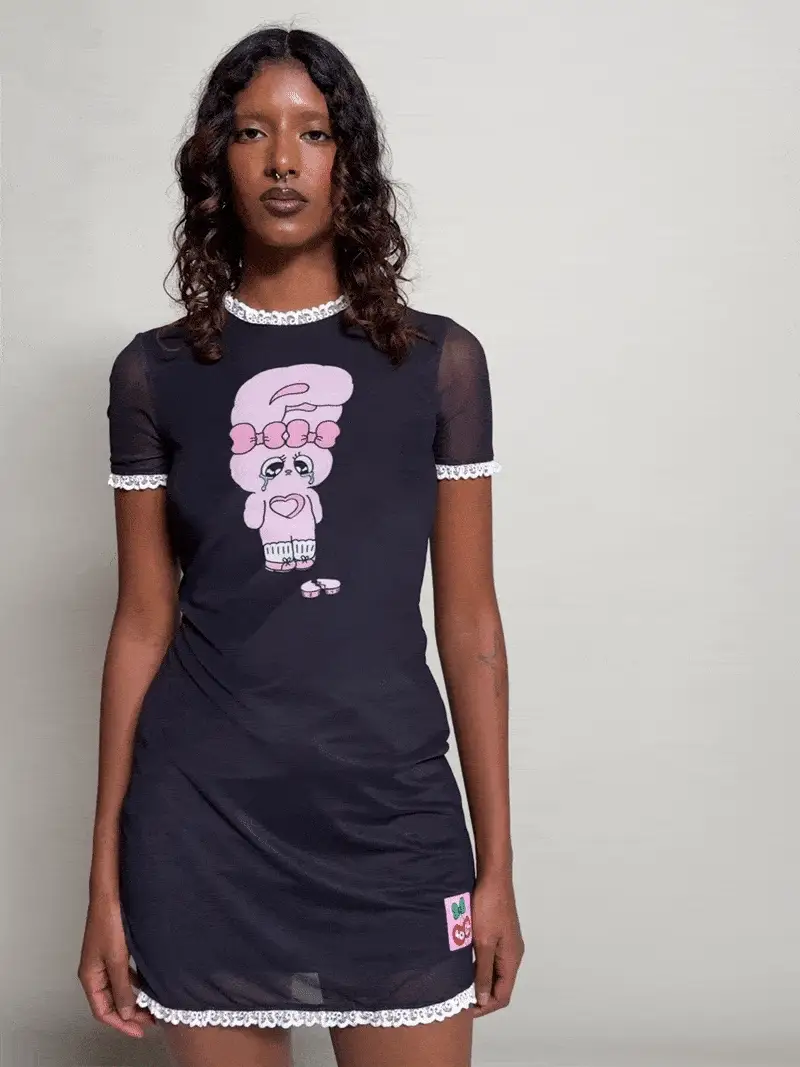 Esther Bunny Fitted Mini Dress - Image 6