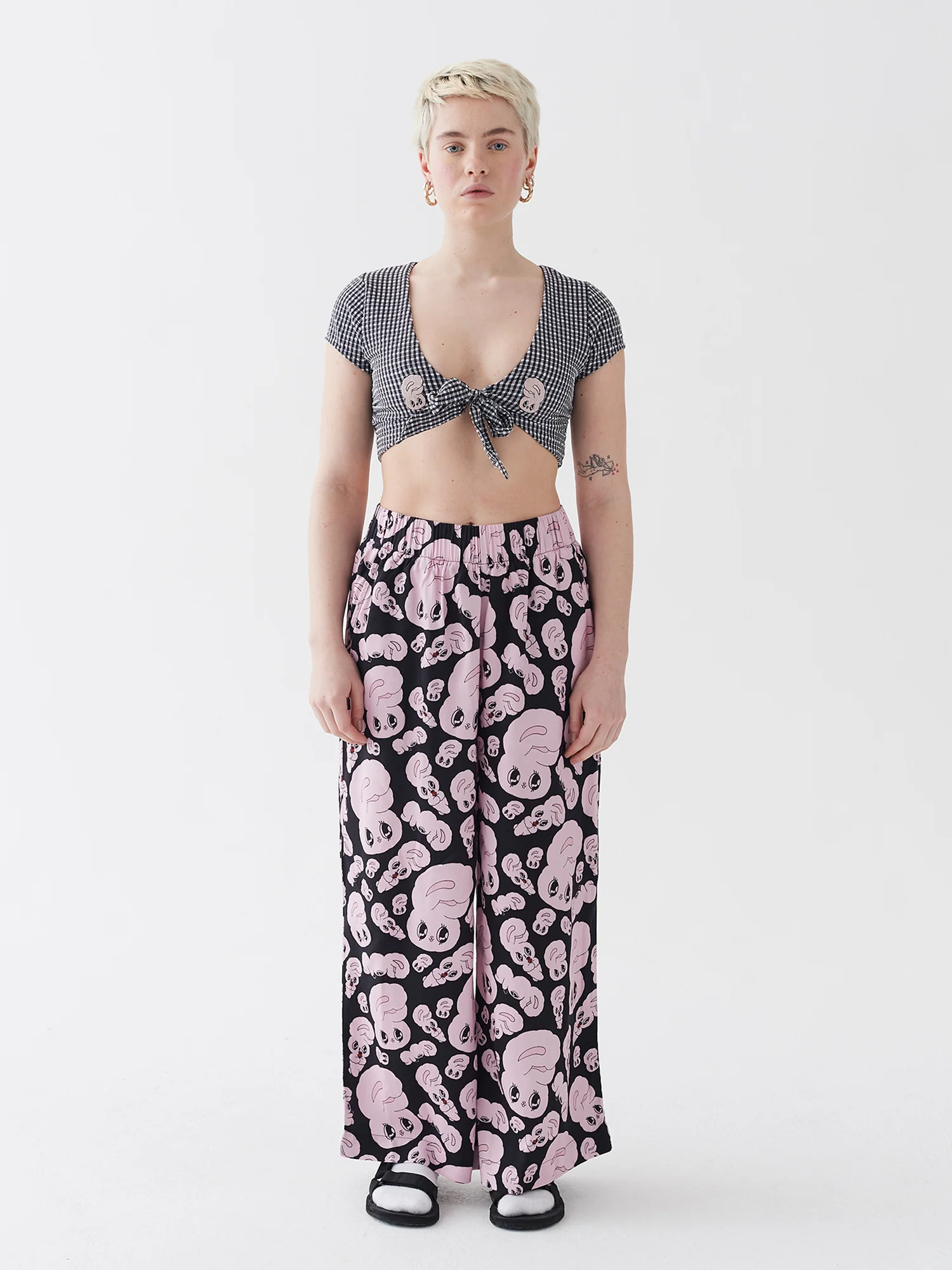 Esther Loves Oaf Black & White Gingham Bikini Top - Image 4