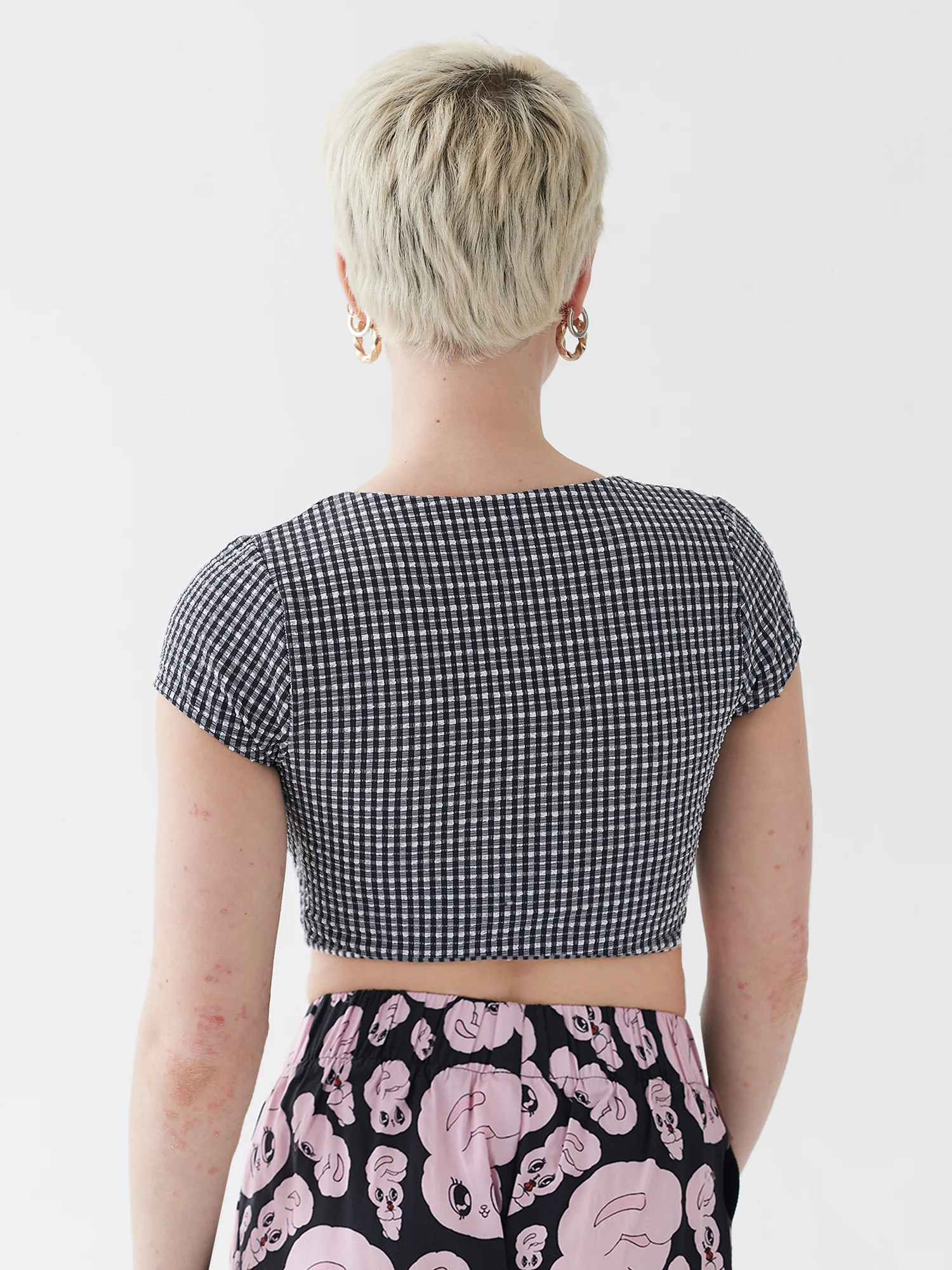 Esther Loves Oaf Black & White Gingham Bikini Top - Image 5