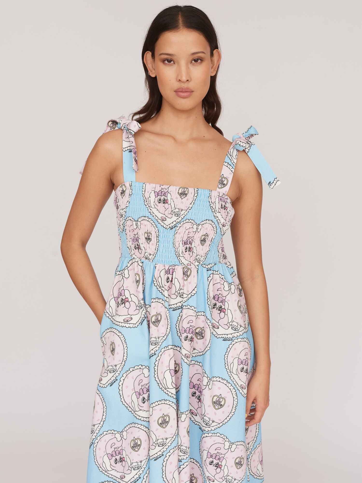 Esther x Lazy Oaf Tie Shoulder Dress - Image 5