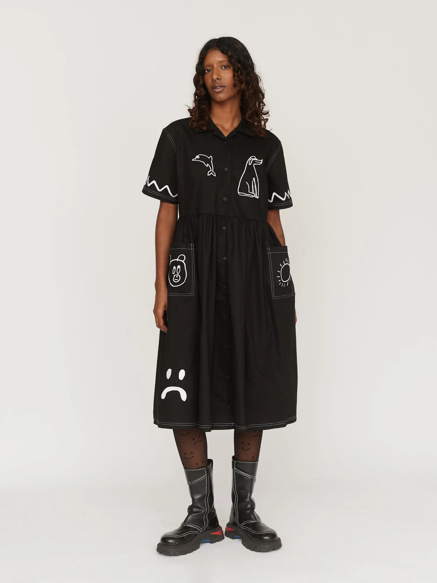 Feeling Fine Smock Shirt Dress