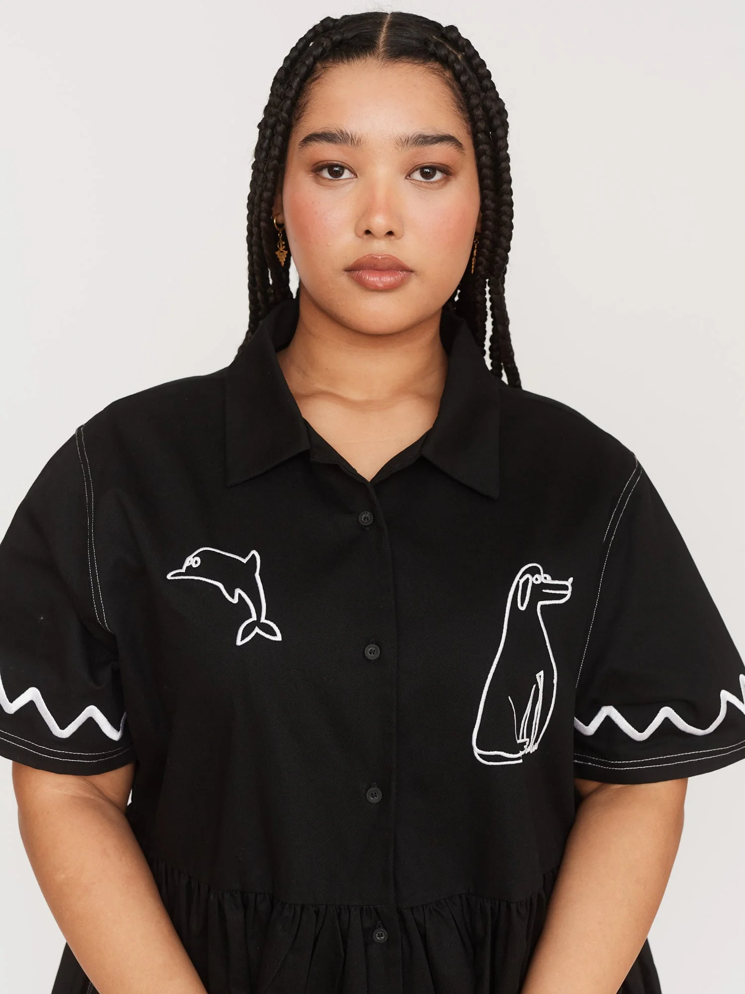 Feeling Fine Smock Shirt Dress - Image 5
