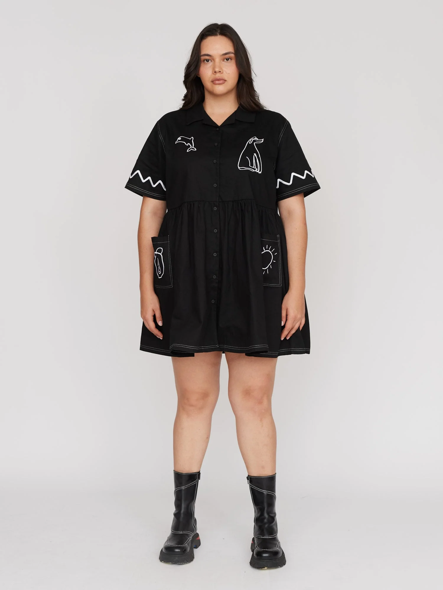 Feeling Fine Smock Mini Shirt Dress - Image 6