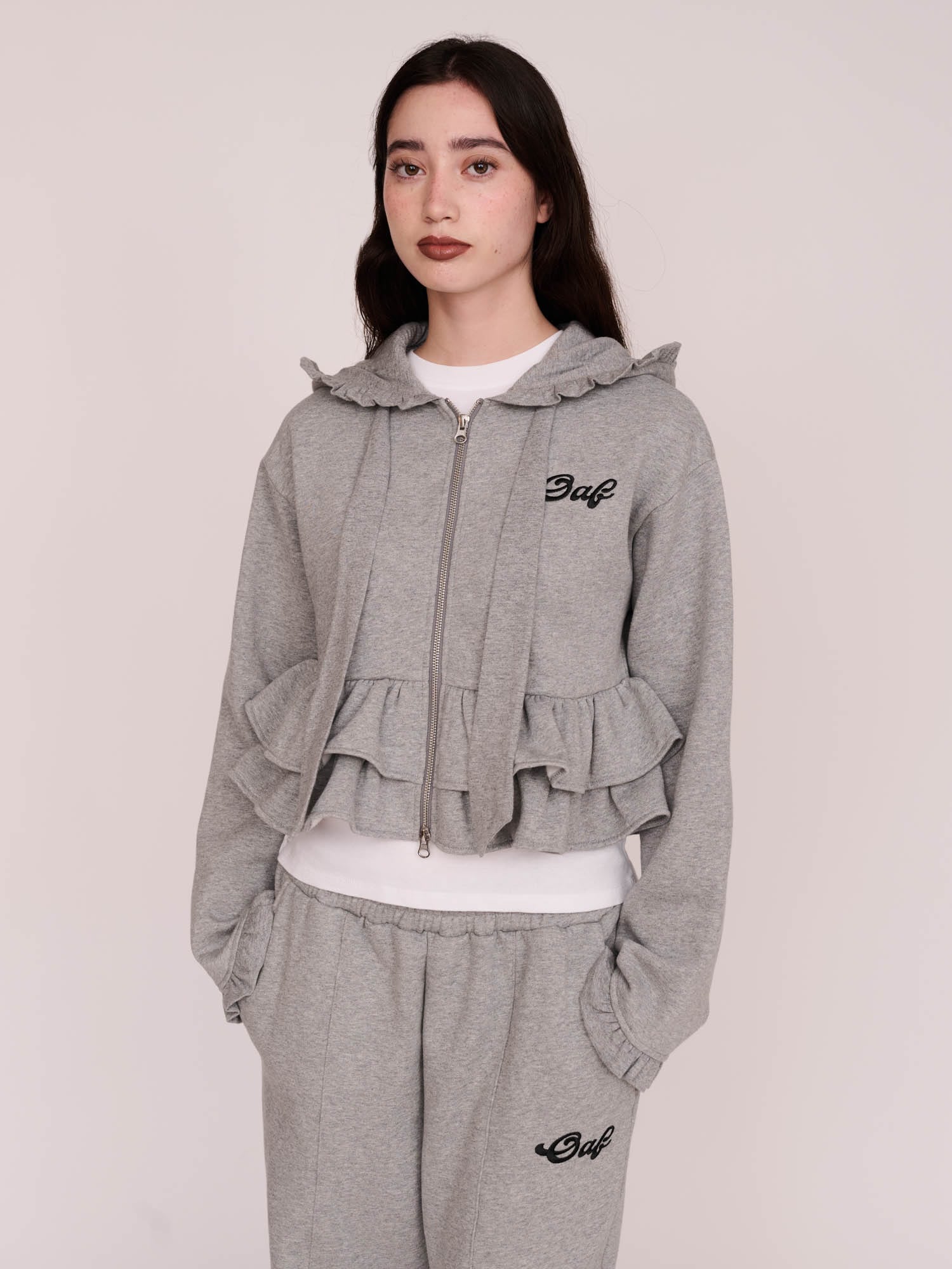 Frill Zip Through Hoodie - Image 5