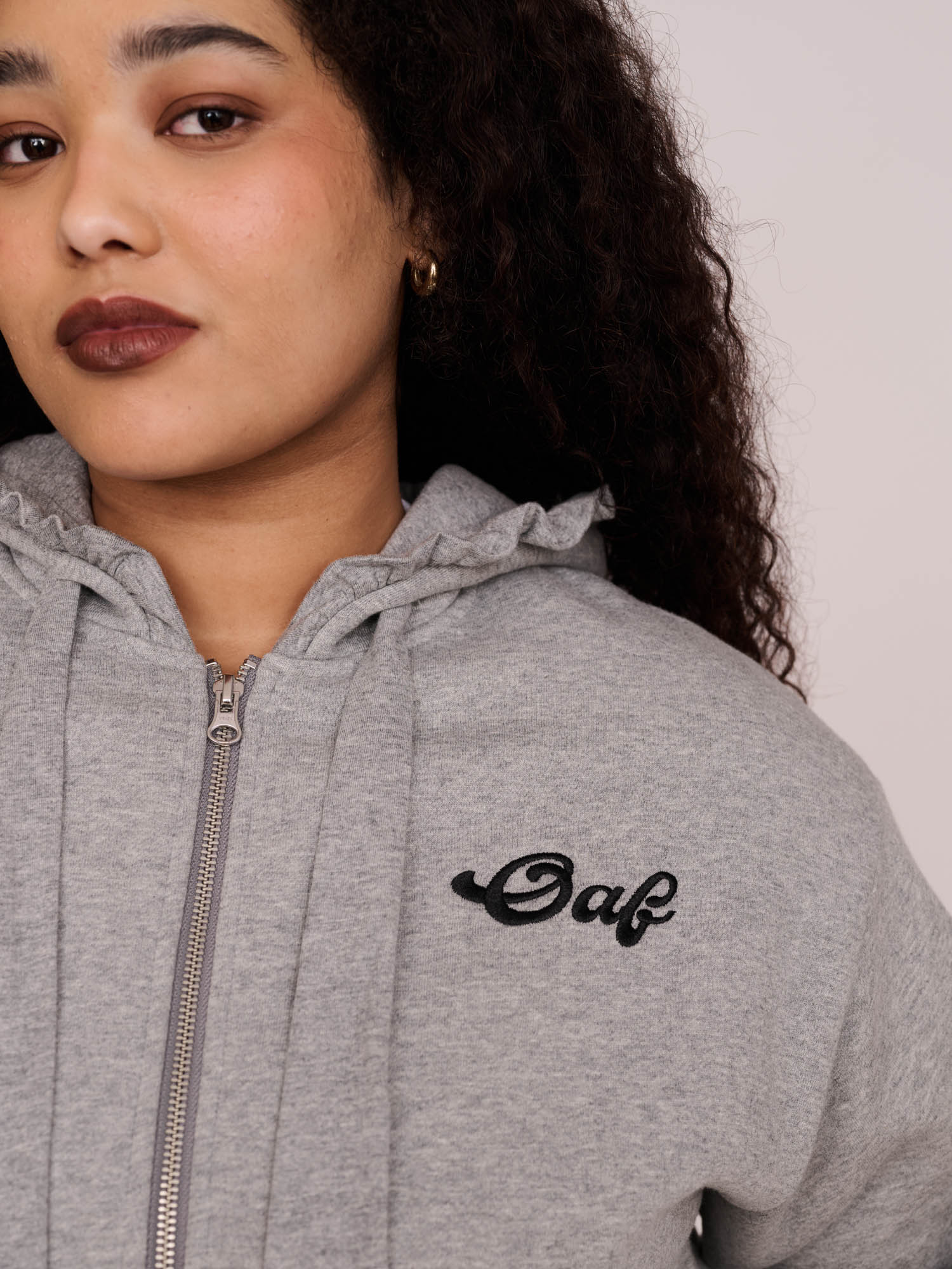 Frill Zip Through Hoodie - Image 6