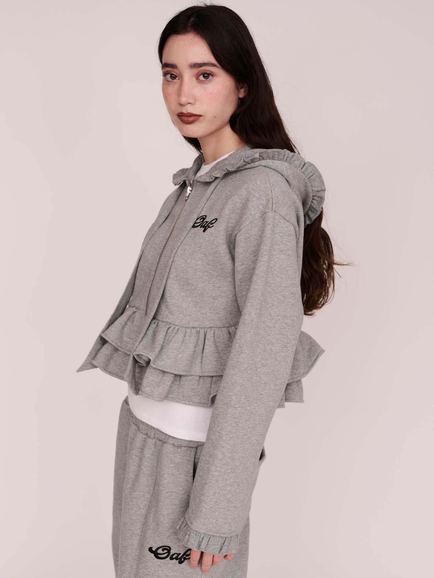 Frill Zip Through Hoodie - Image 8
