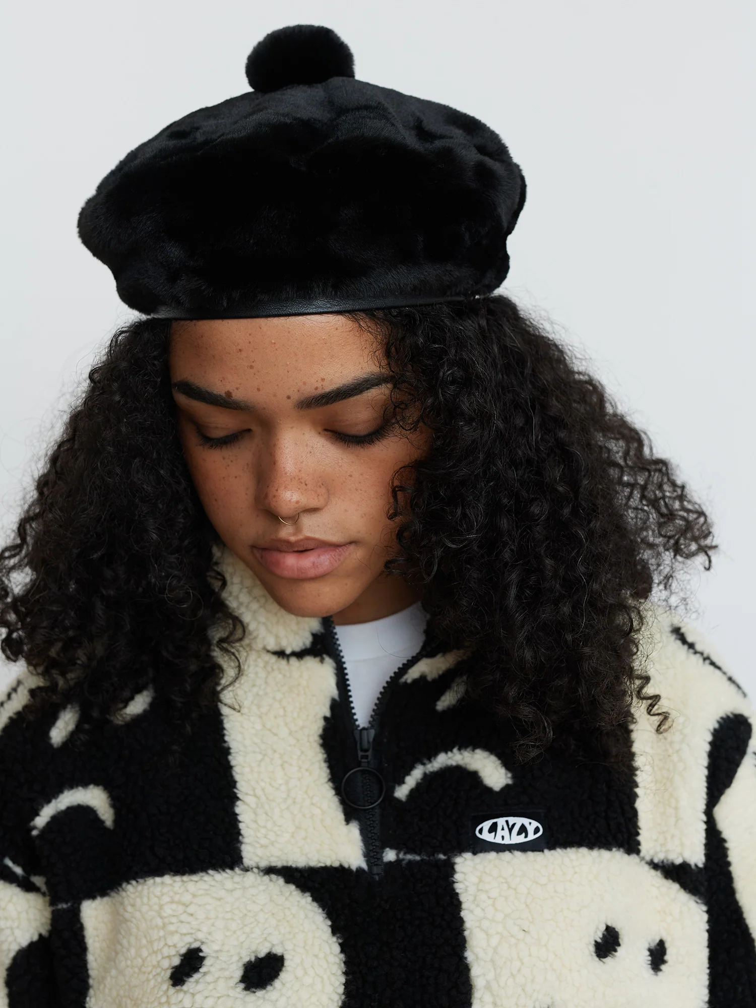 Furry Bobble Beret