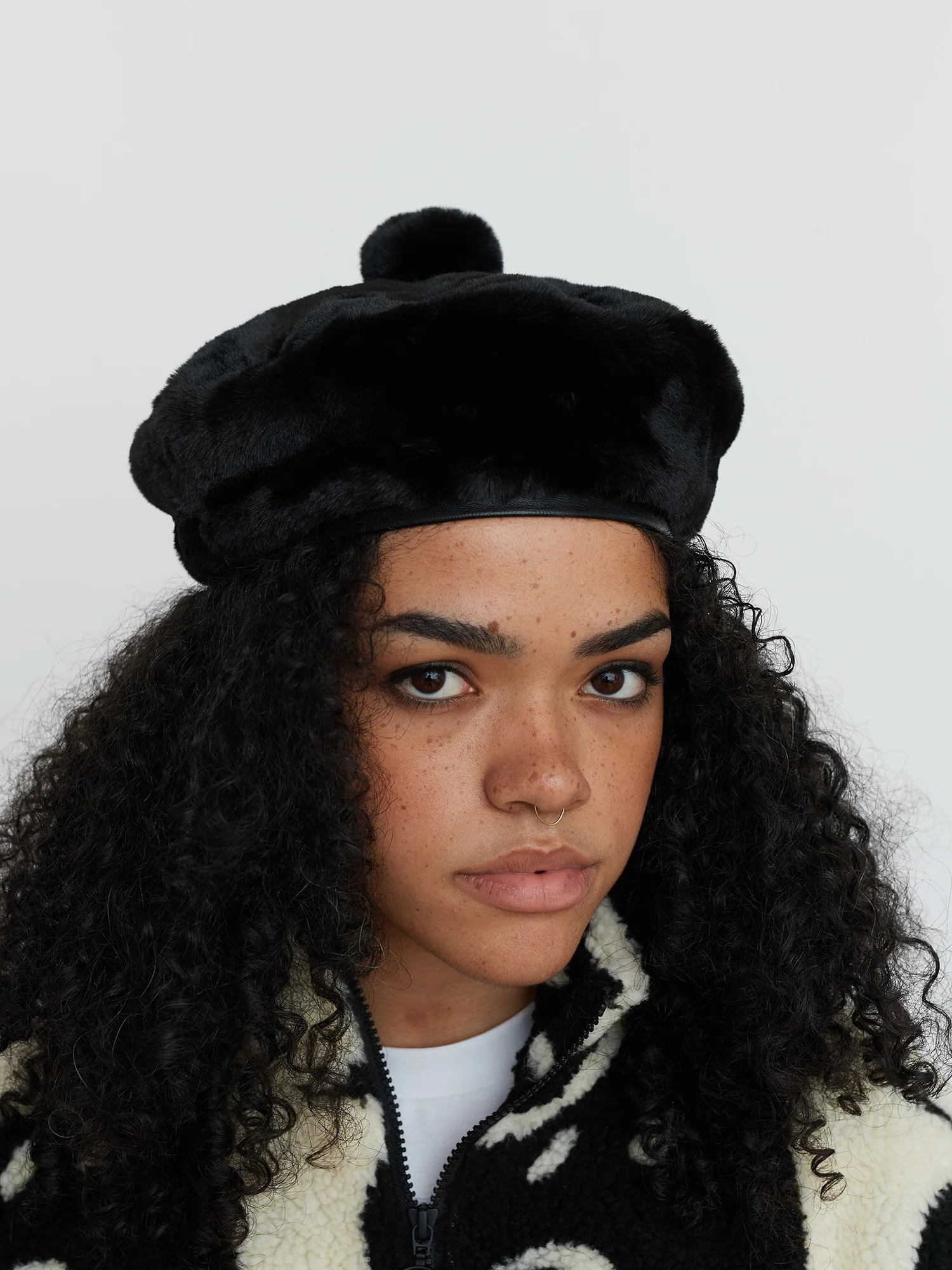 Furry Bobble Beret - Image 2