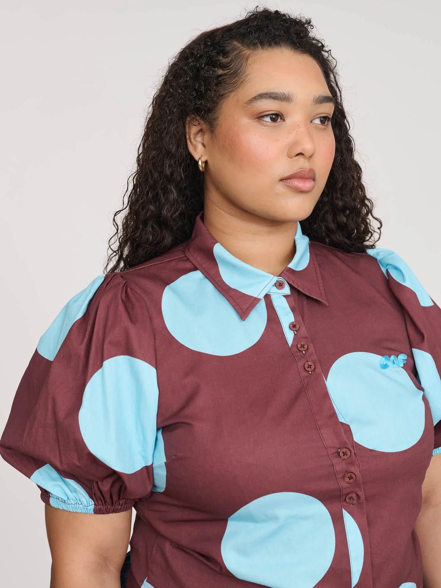 Giant Polka Dot Fitted Shirt