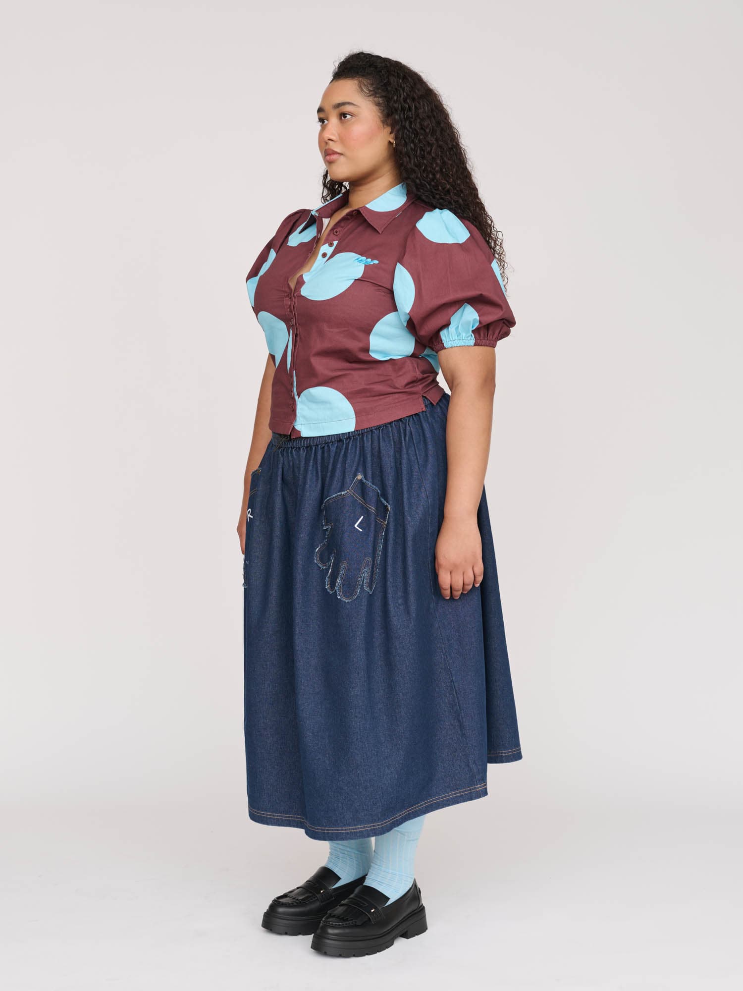 Giant Polka Dot Fitted Shirt - Image 6