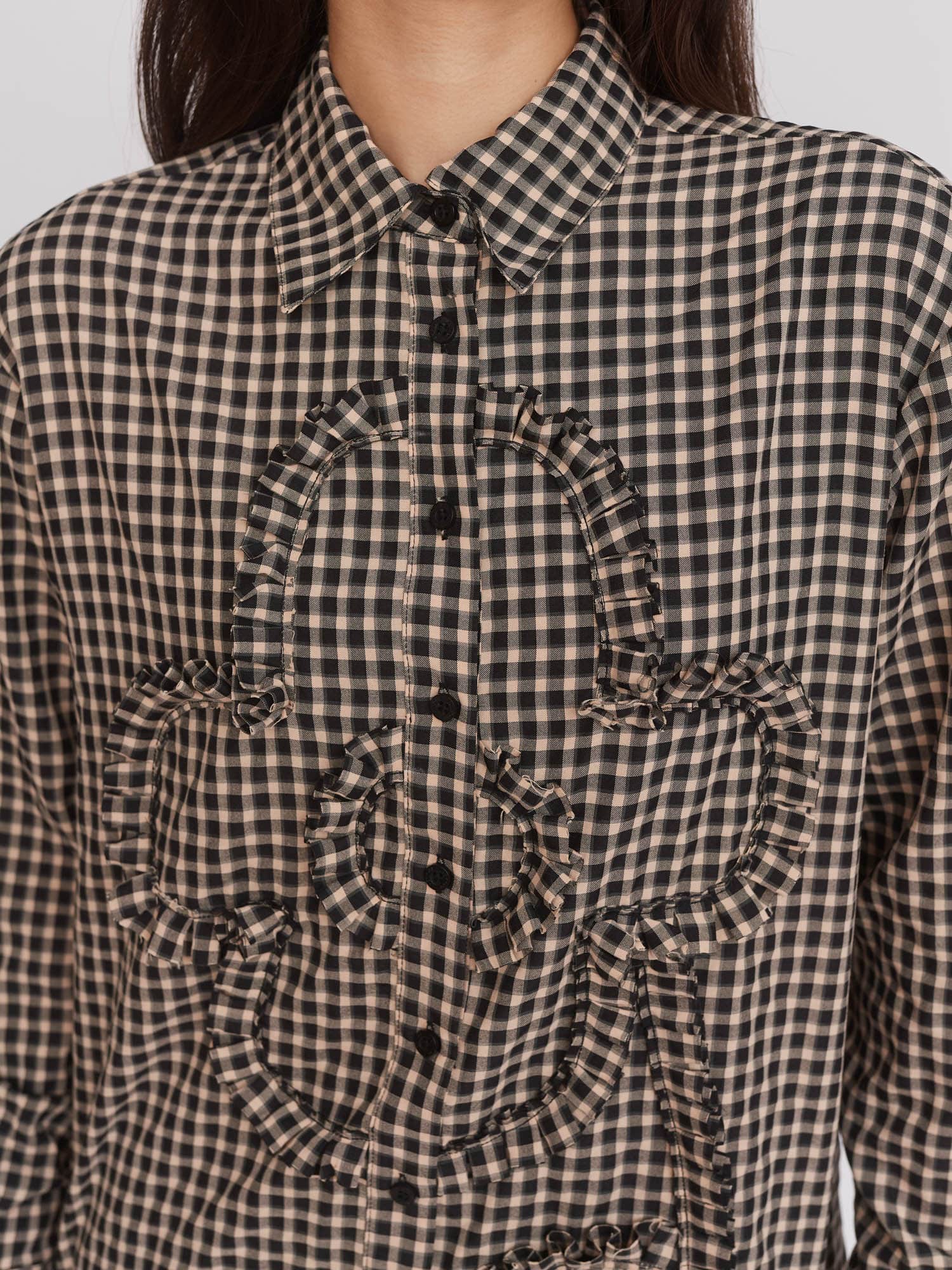 Gingham Big Flower Shirt - Image 4