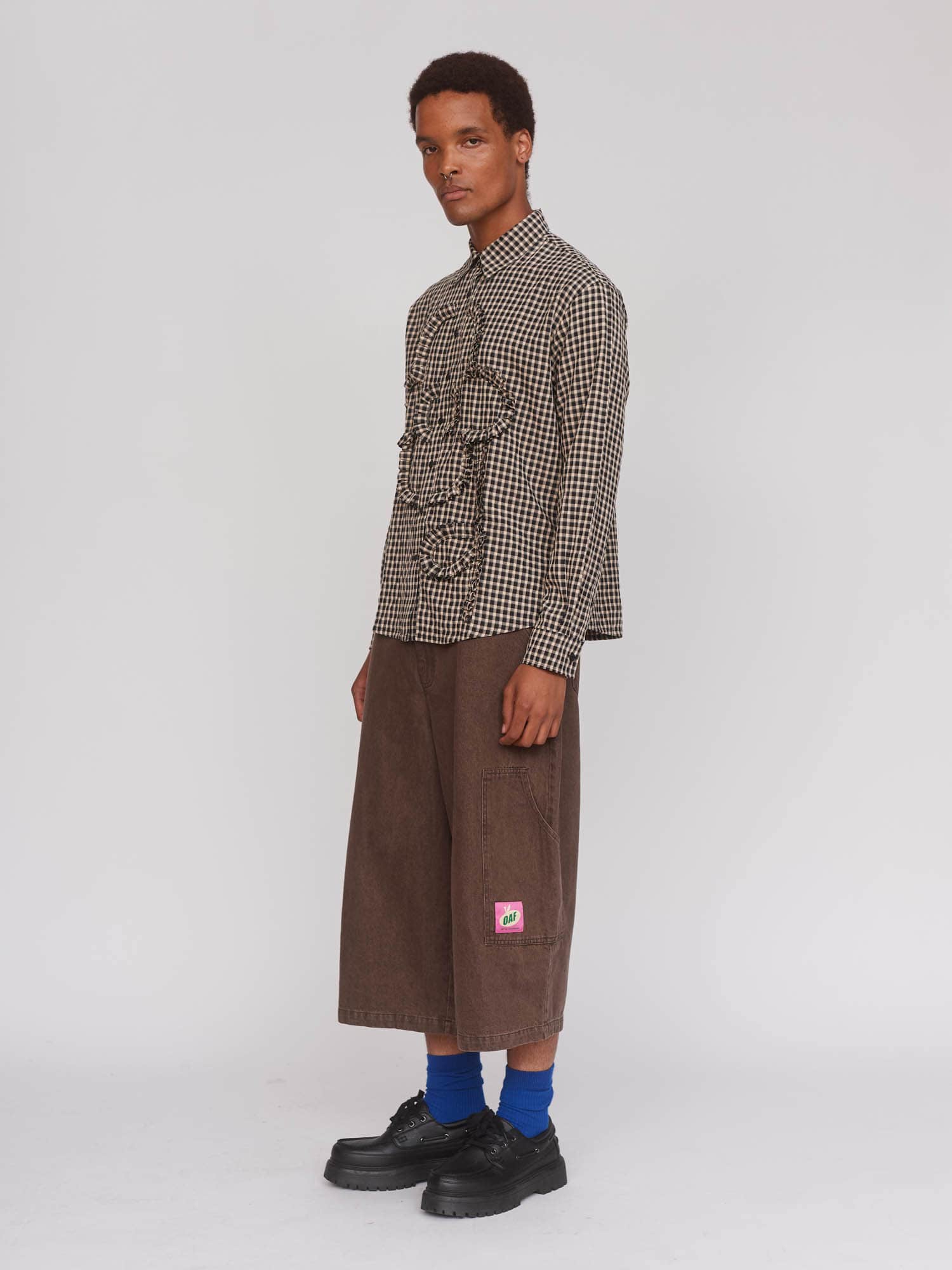 Gingham Big Flower Shirt - Image 6
