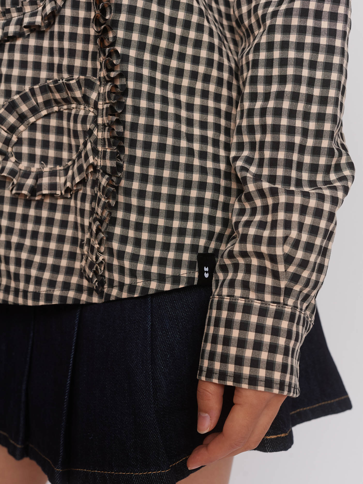 Gingham Big Flower Shirt - Image 7