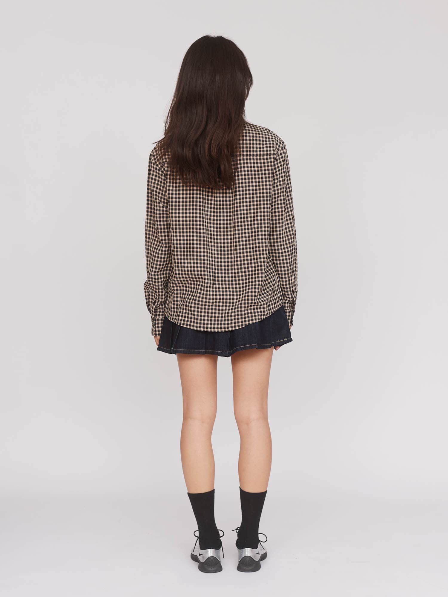 Gingham Big Flower Shirt - Image 8