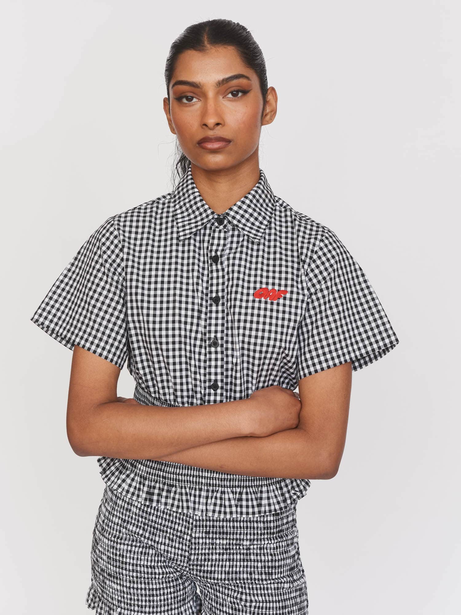 Gingham Shirred Set - Image 4