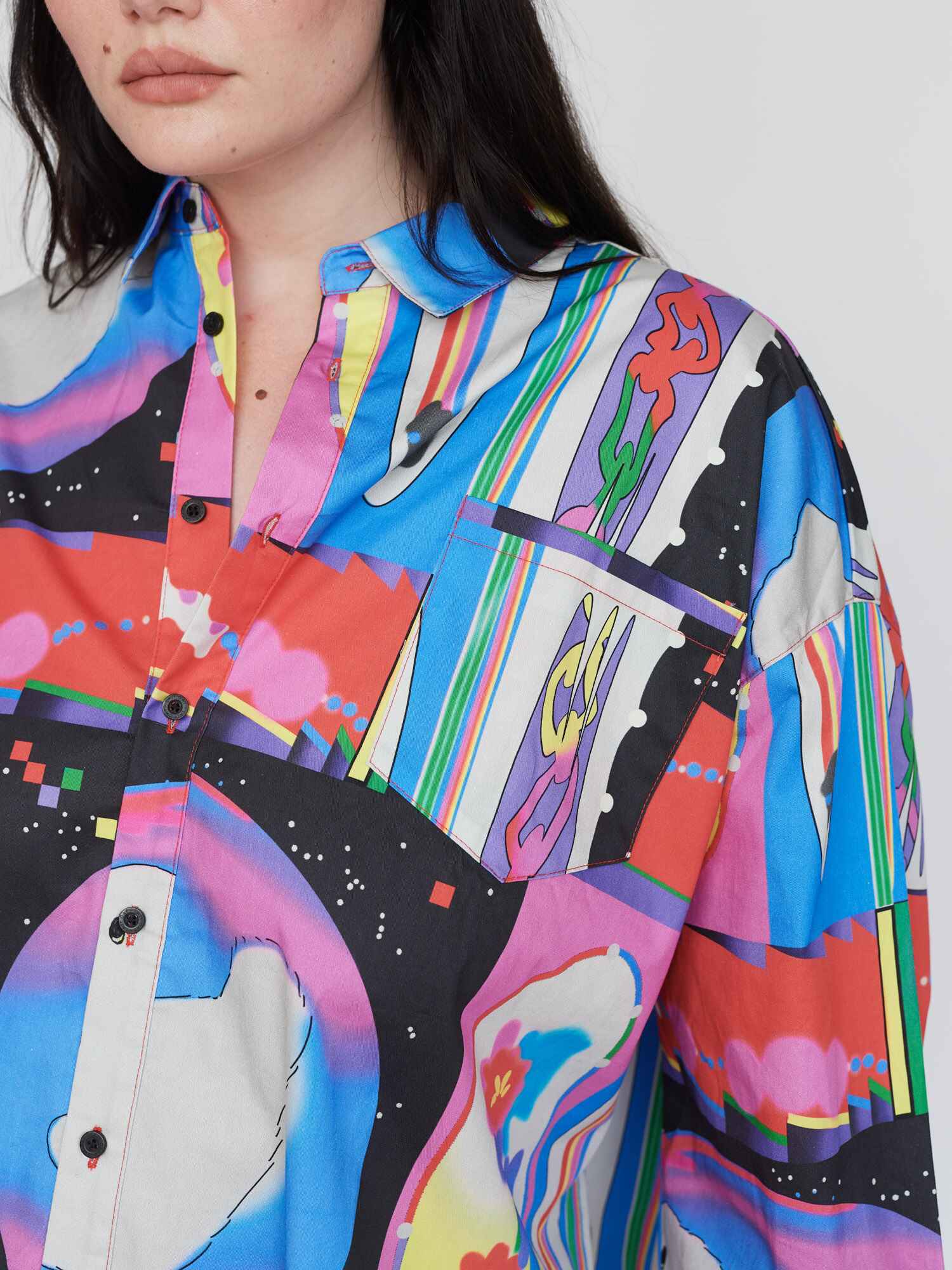Glitched Long Sleeve Shirt - Image 2