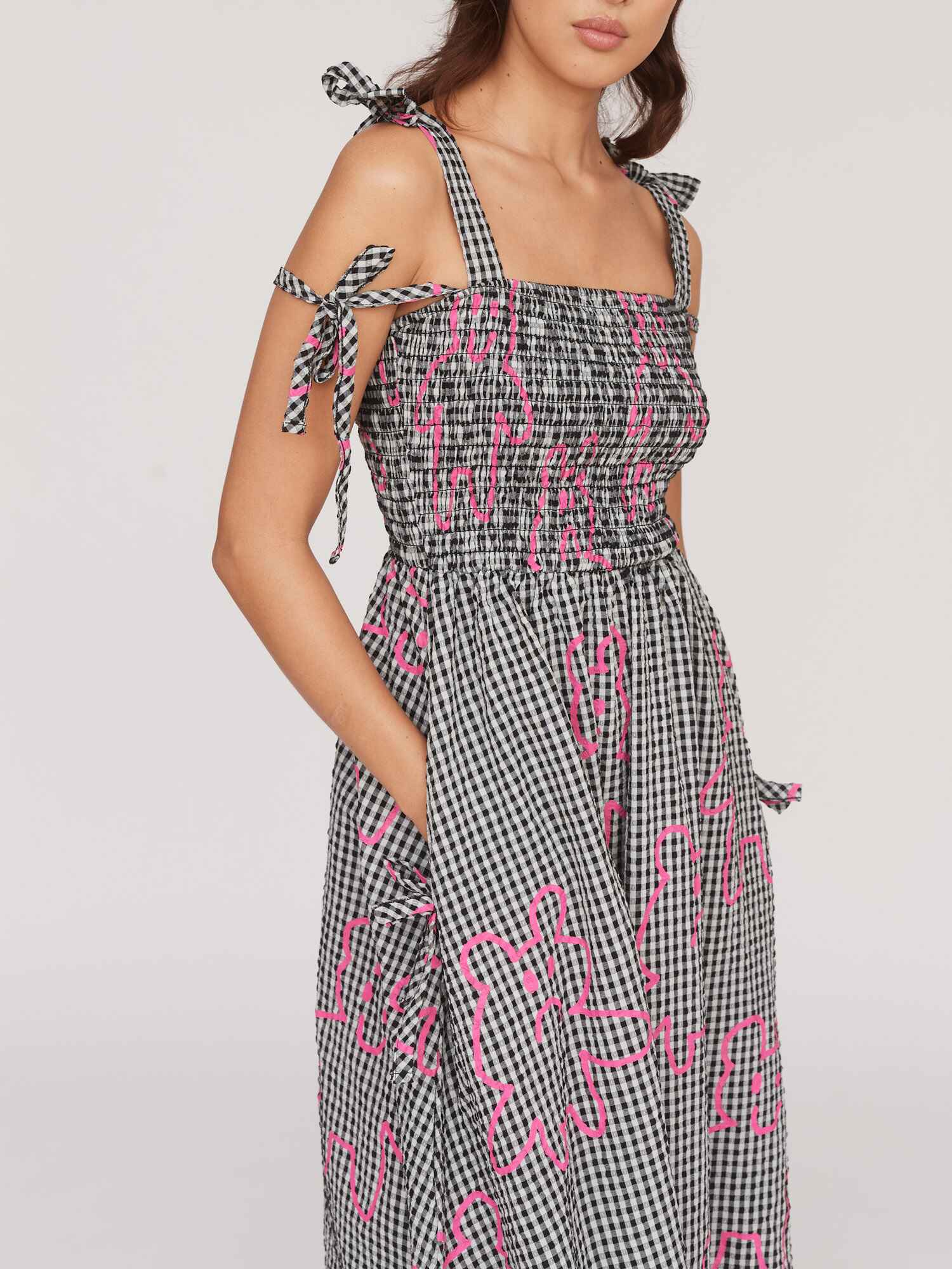 Grin and Bear It Gingham Dress - Image 7