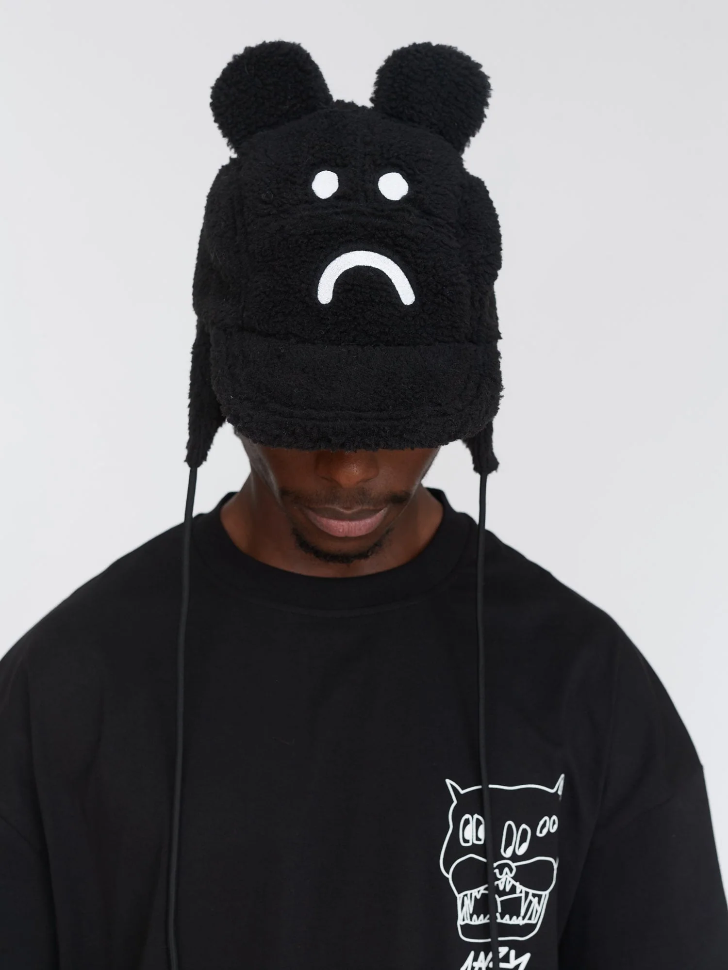 Grin And Bear It Fleece Cap - Image 2