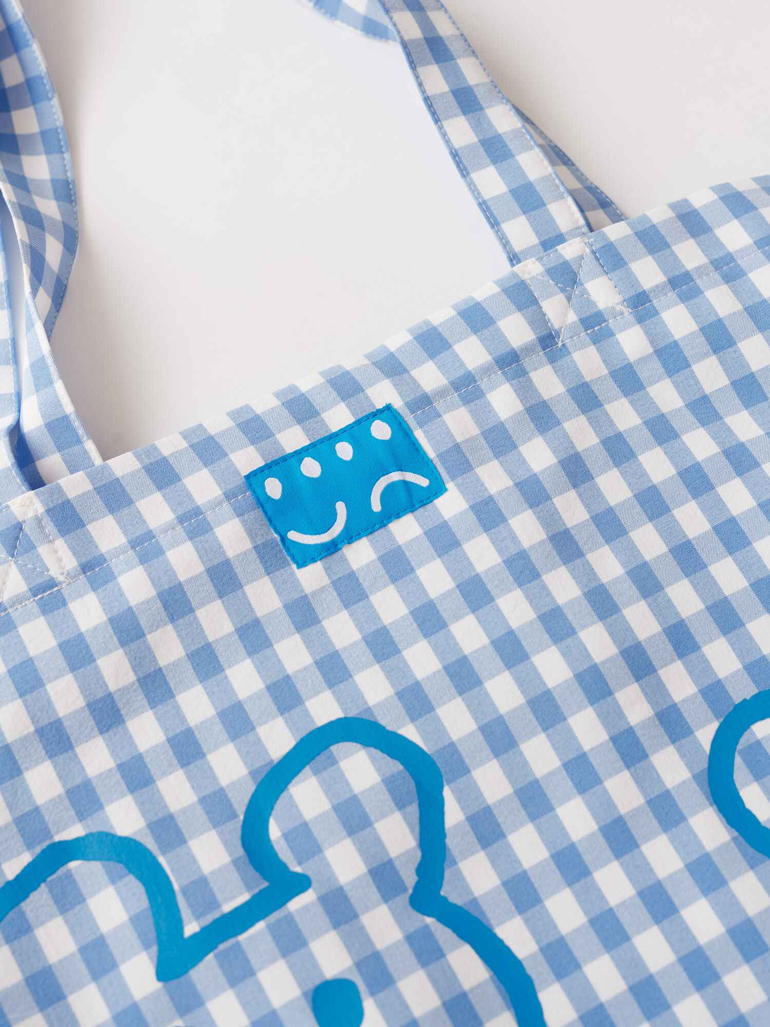 Grin and Bear it Gingham Frill Tote Bag - Image 3