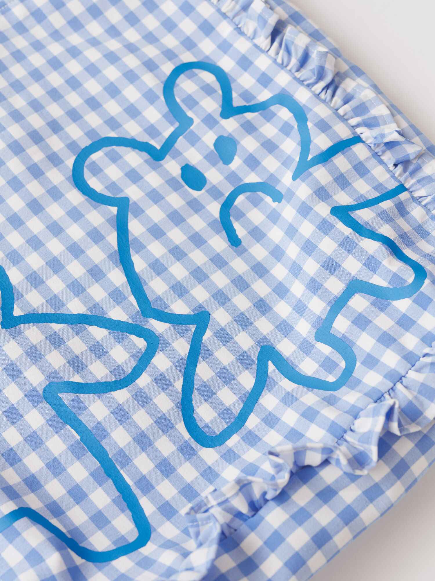 Grin and Bear it Gingham Frill Tote Bag - Image 5