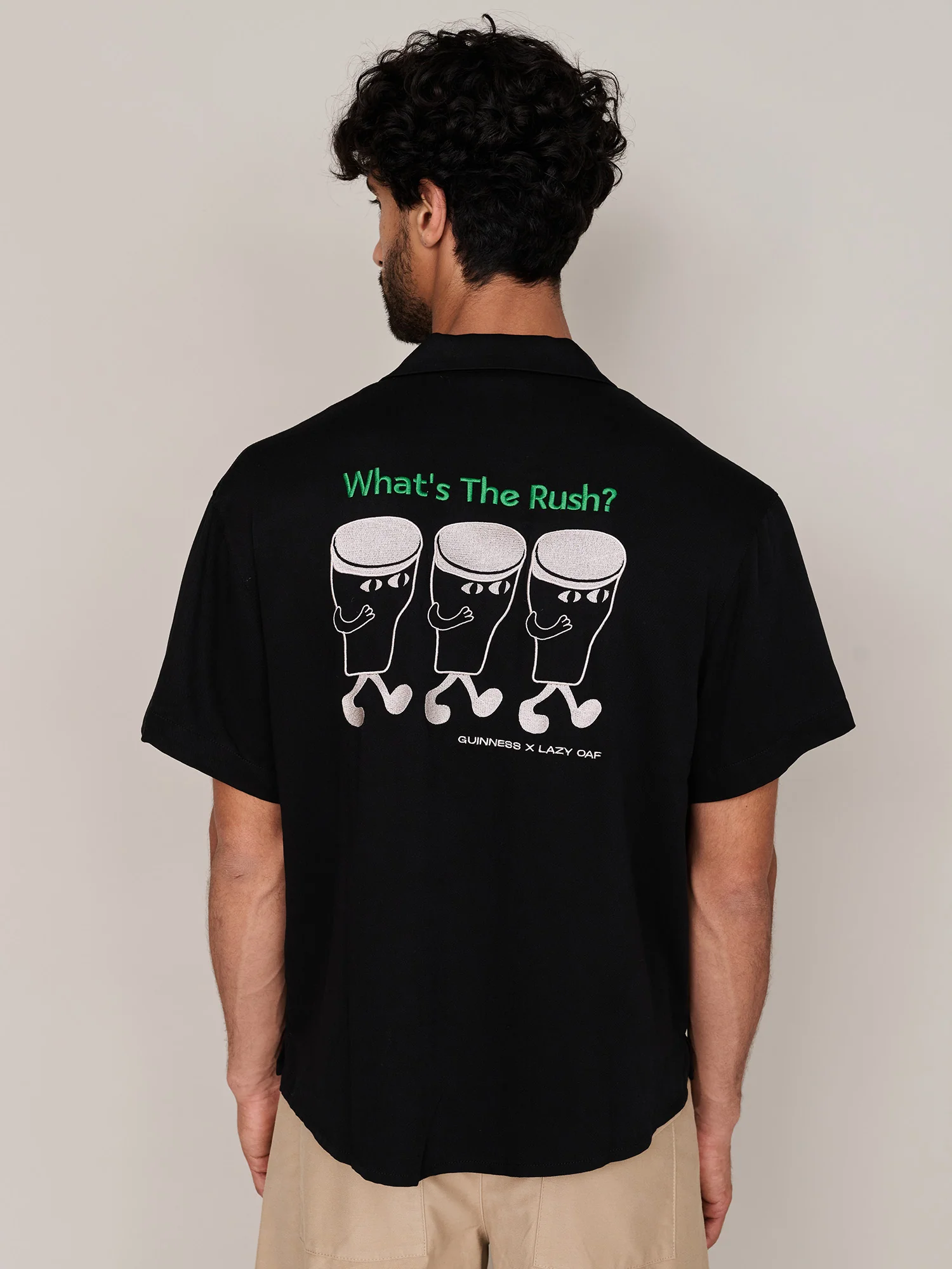 Guinness x Lazy Oaf Embroidered Rush Pints Shirt