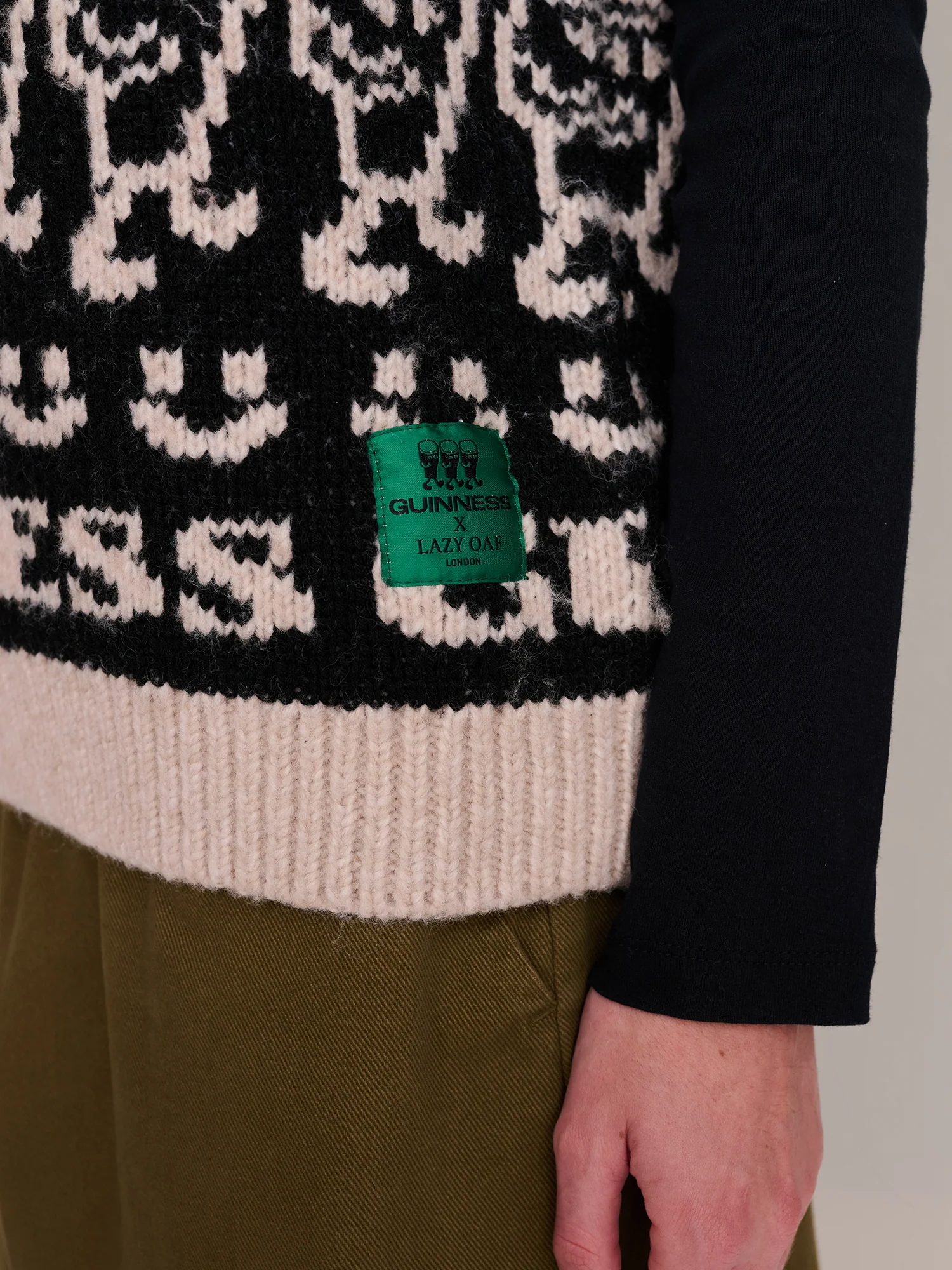 Guinness X Lazy Oaf Emotions Knitted Vest - Image 6