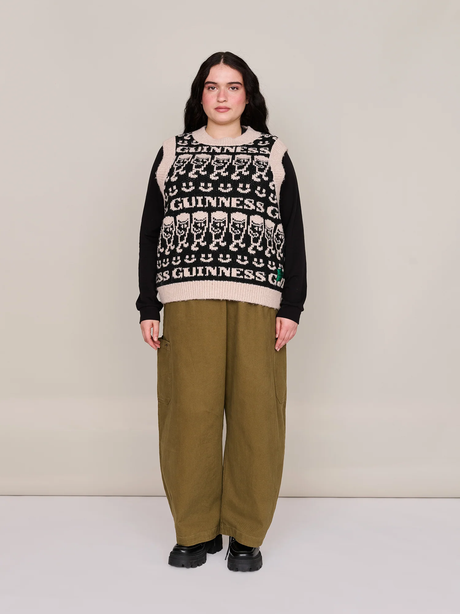 Guinness X Lazy Oaf Emotions Knitted Vest - Image 7