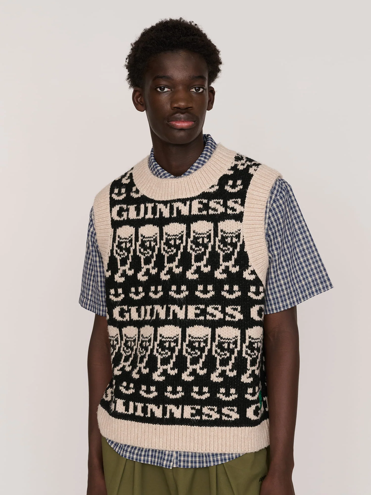 Guinness X Lazy Oaf Emotions Knitted Vest - Image 8