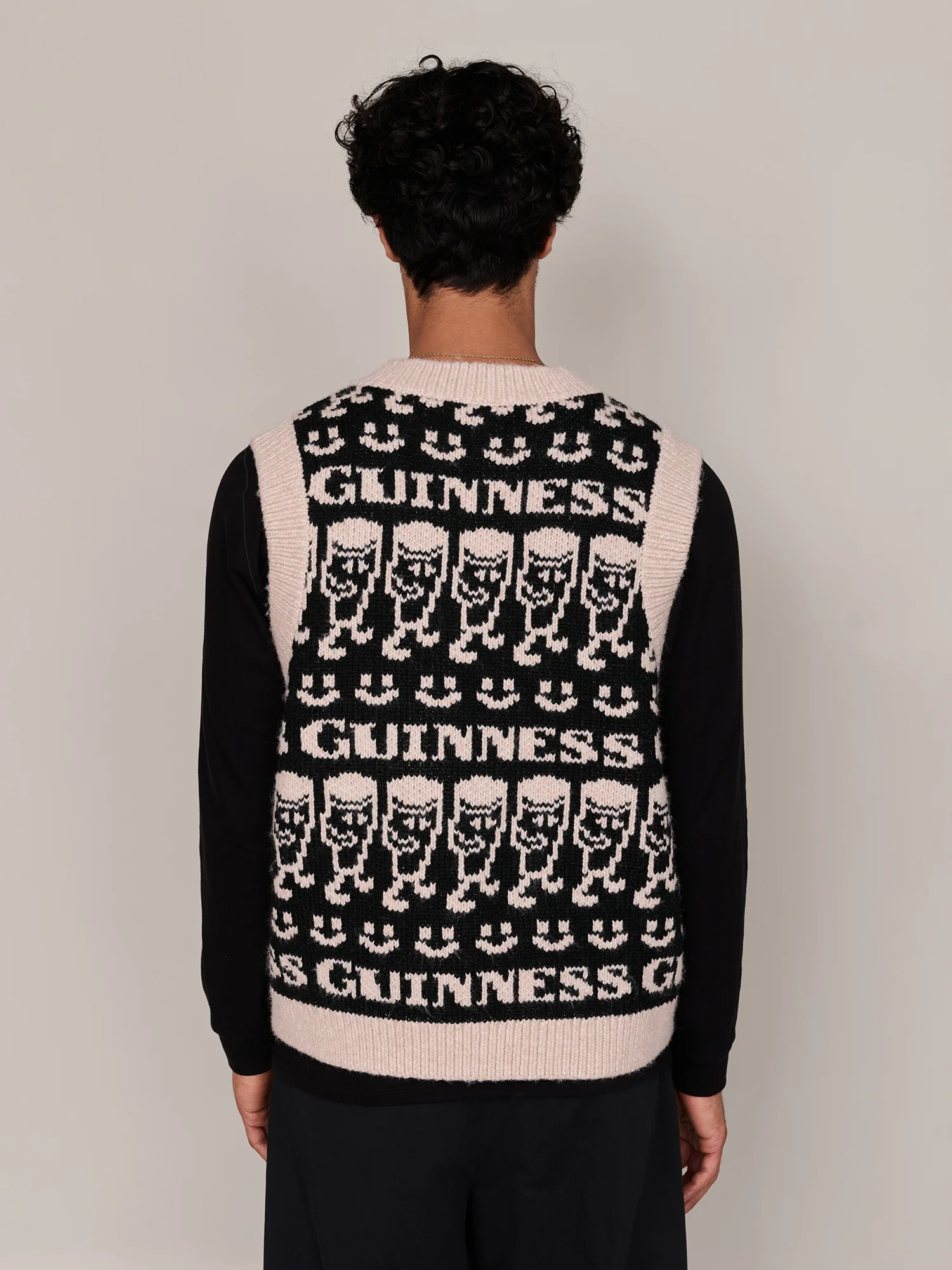 Guinness X Lazy Oaf Emotions Knitted Vest - Image 9