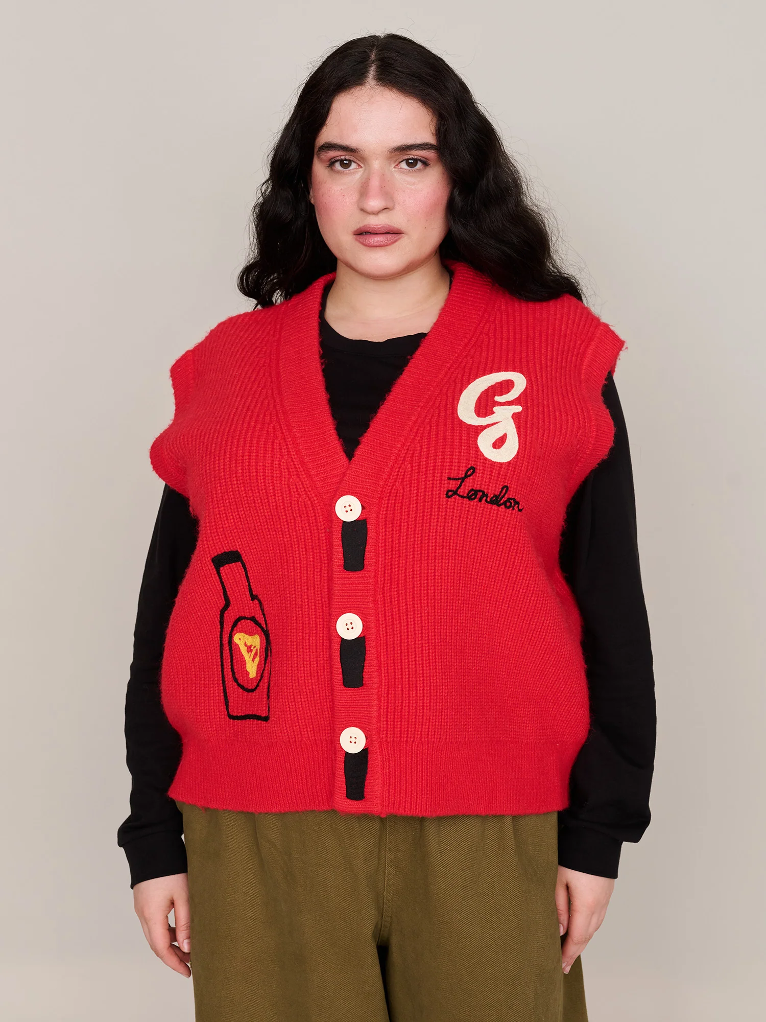 Guinness x Lazy Oaf Genius Button Through Vest - Image 2
