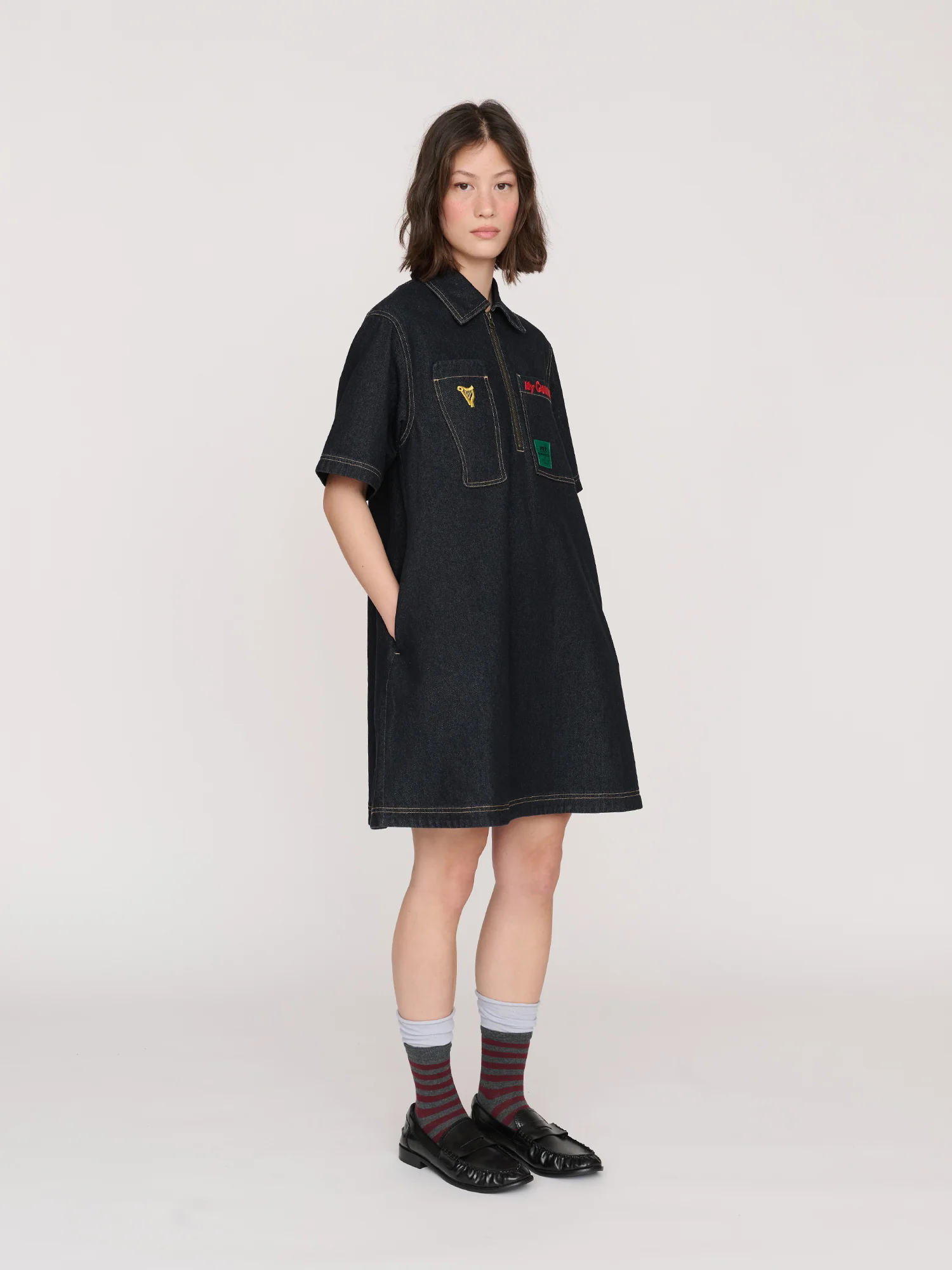 Guinness x Lazy Oaf Pint Pocket Dress - Image 4