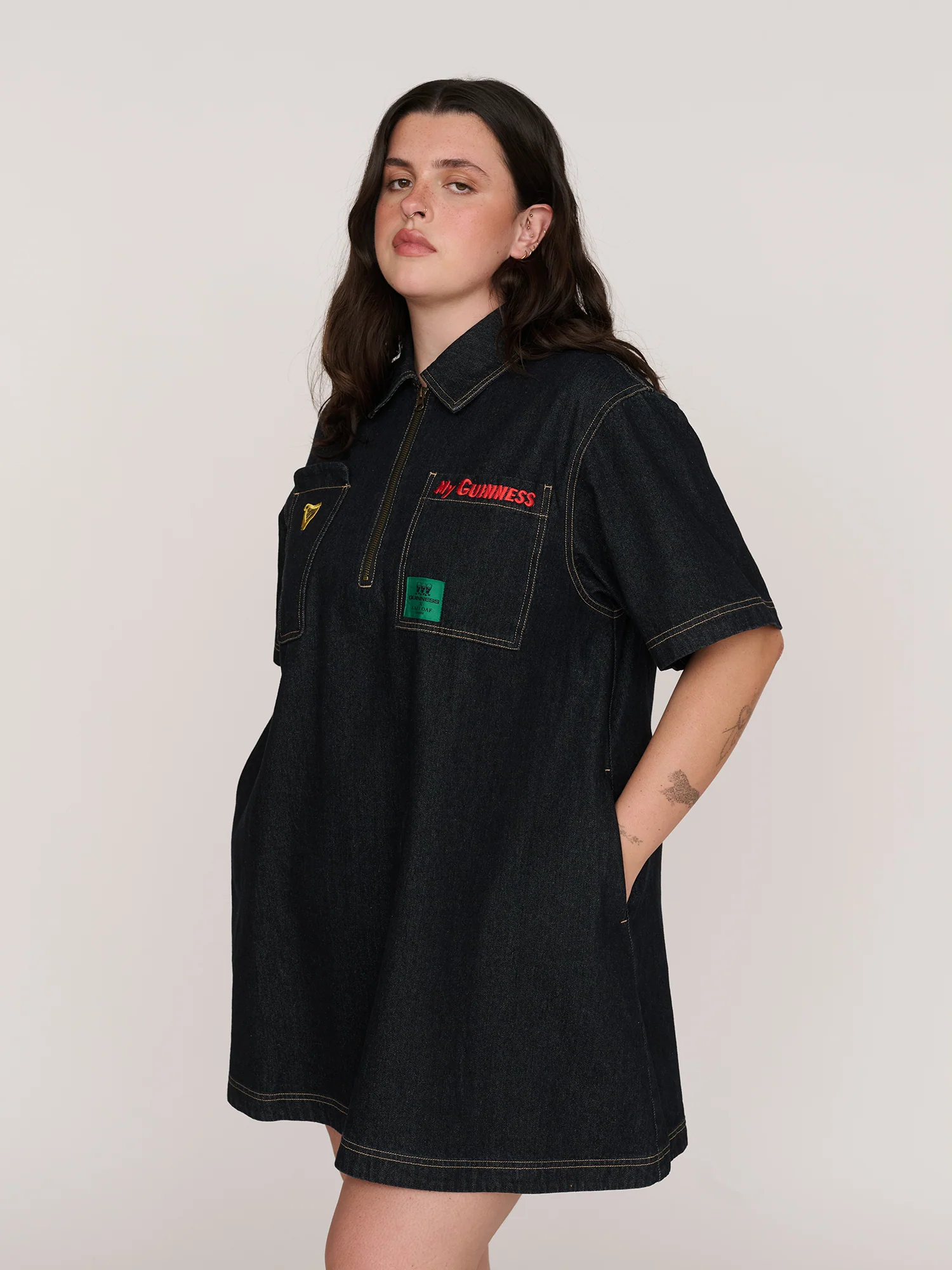 Guinness x Lazy Oaf Pint Pocket Dress - Image 7