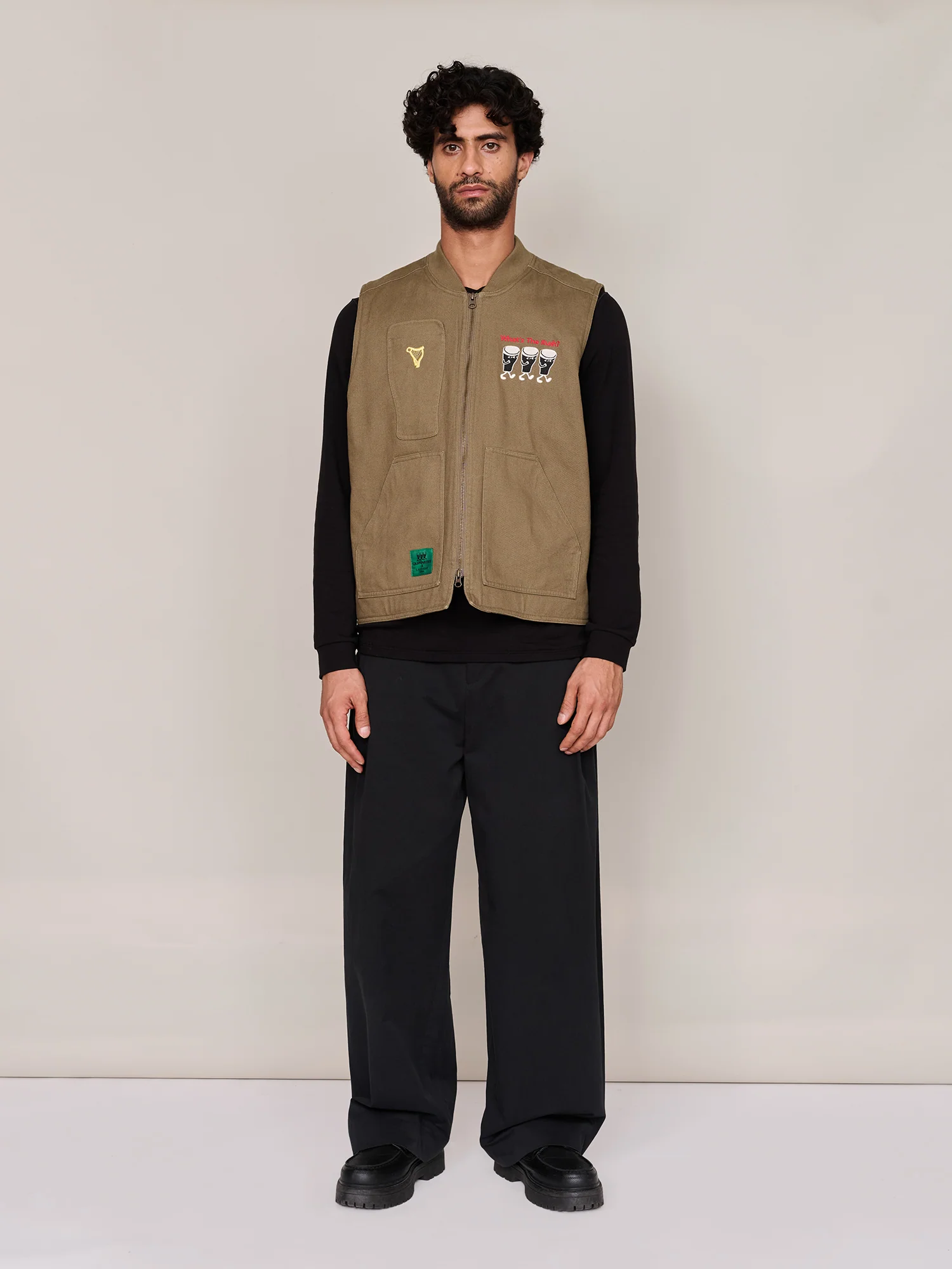 Guinness x Lazy Oaf Pint Pocket Gilet - Image 9