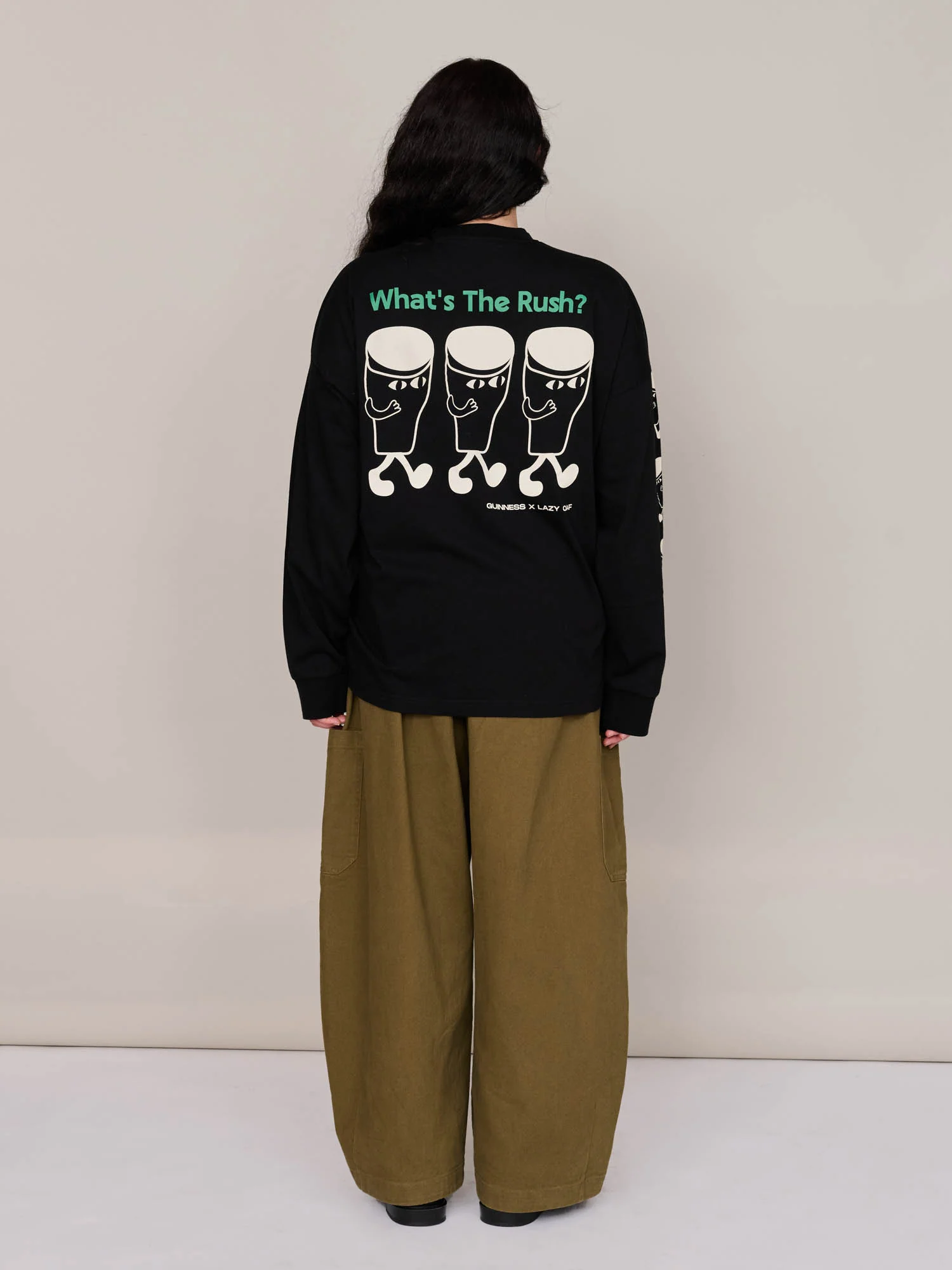 Guinness x Lazy Oaf What's The Rush Tee - Image 3