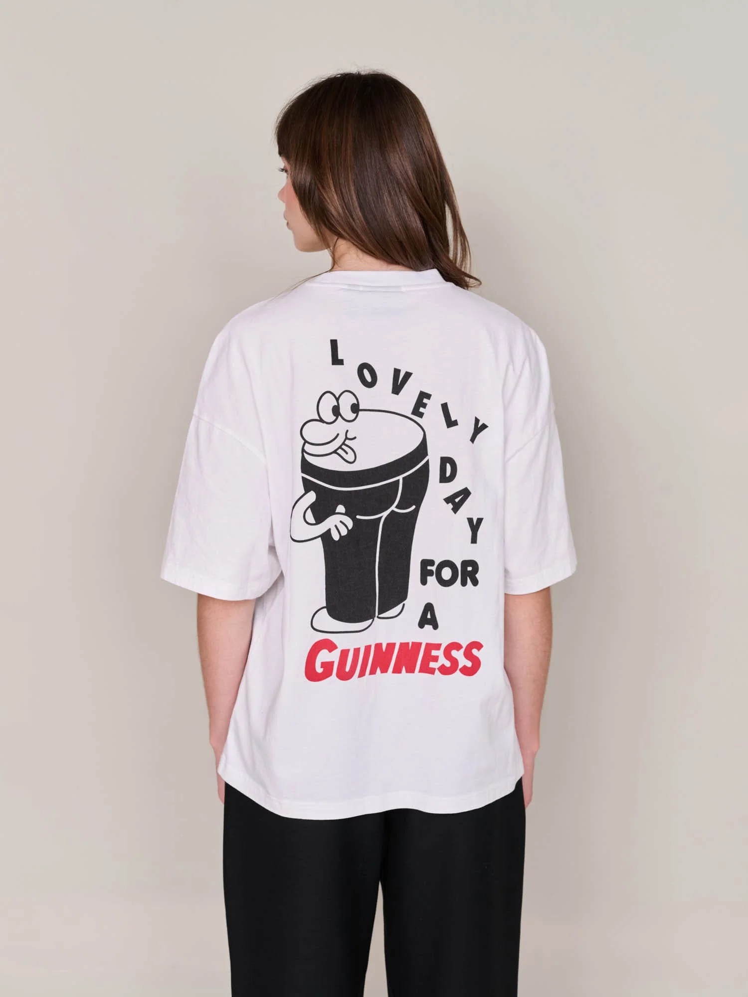 Guinness x Lazy Oaf White Cheeky Pints T-shirt