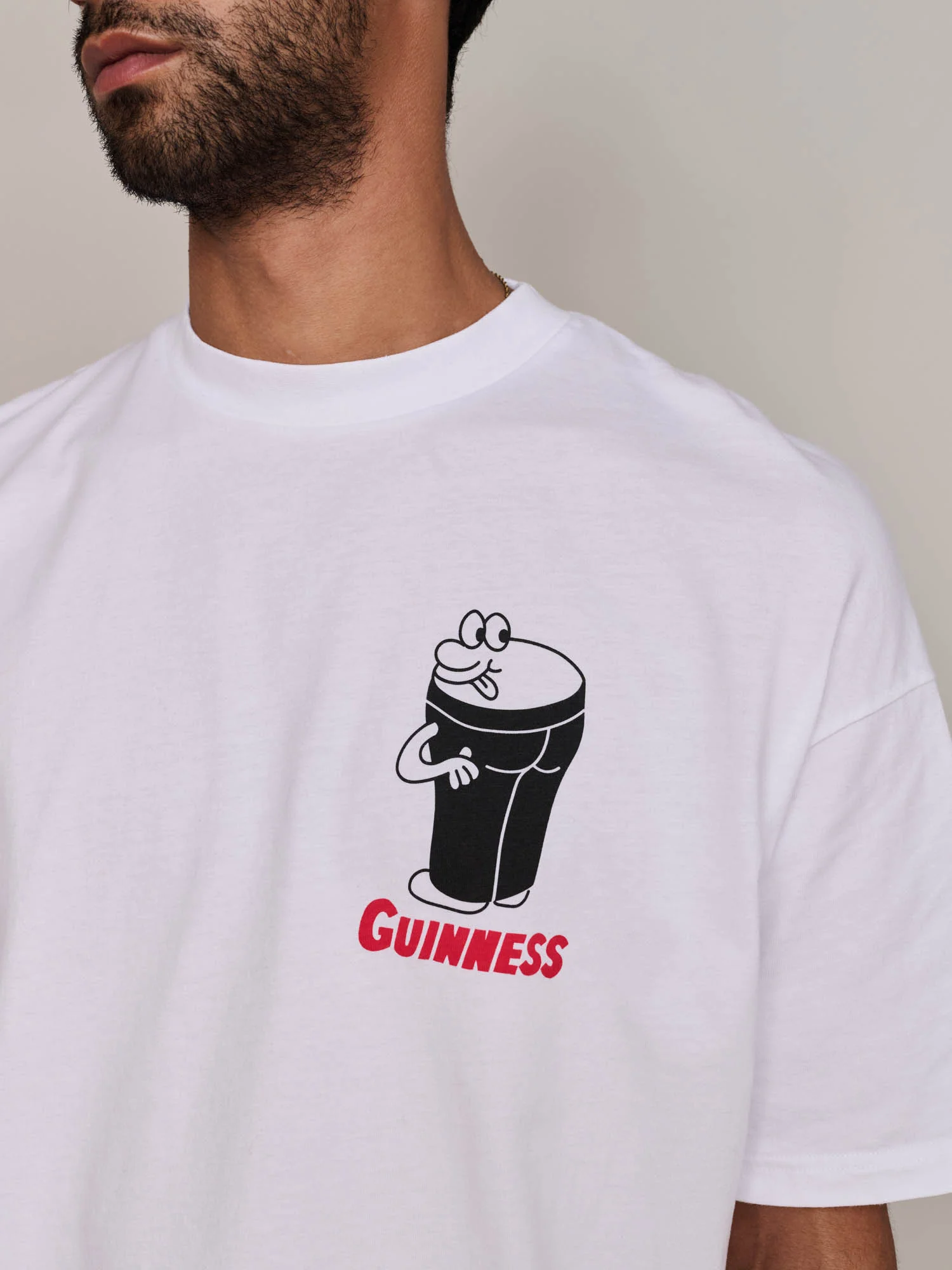 Guinness x Lazy Oaf White Cheeky Pints T-shirt - Image 2