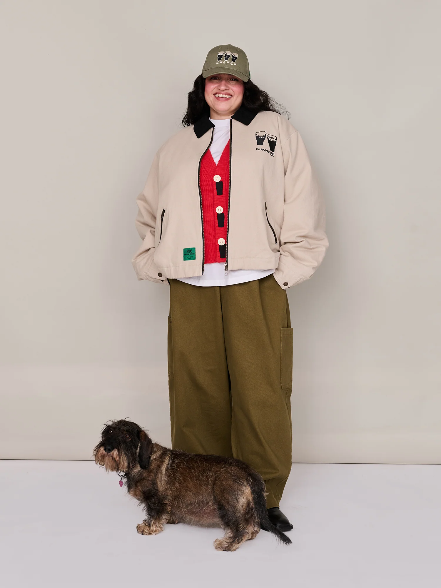 Guinness x Lazy Oaf Zip Twill Jacket - Image 4