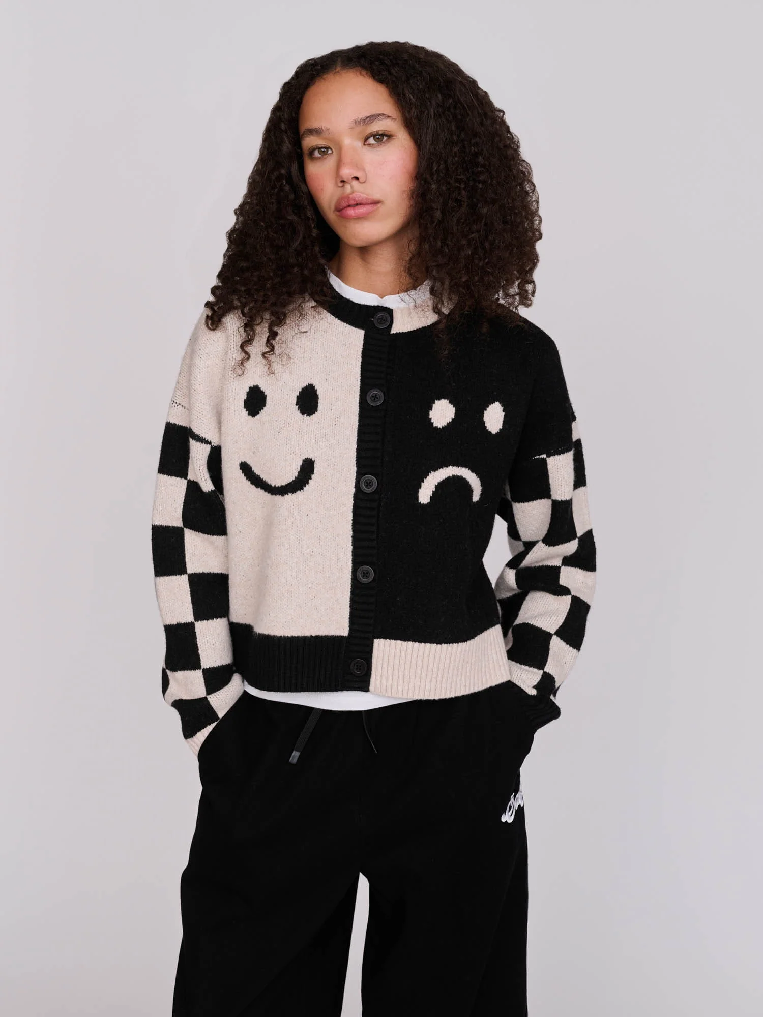 Half Happy Half Sad Cardigan - Image 2