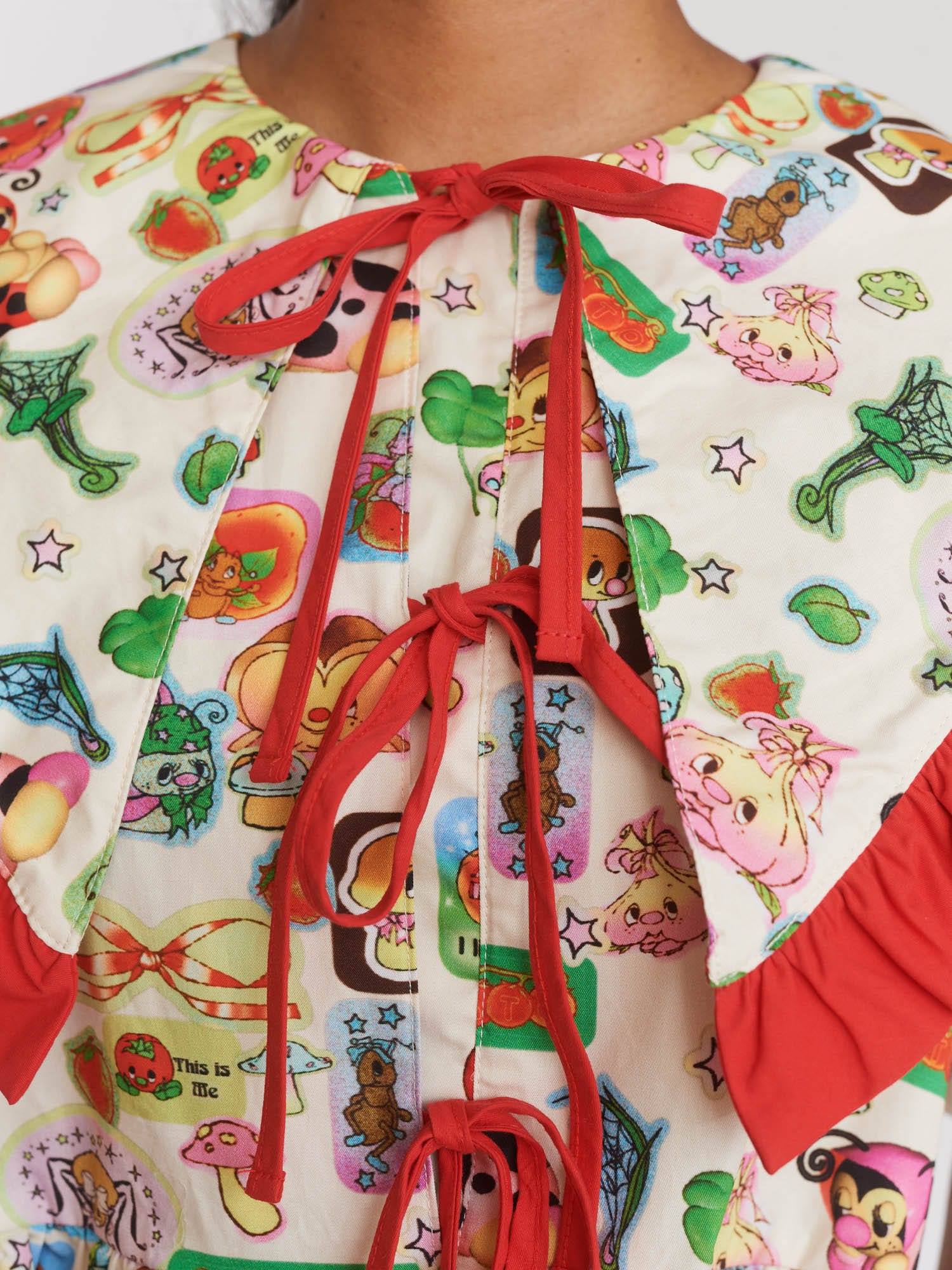 Hannah-Michelle X Lazy Oaf Ruffle Collar Dress - Image 4