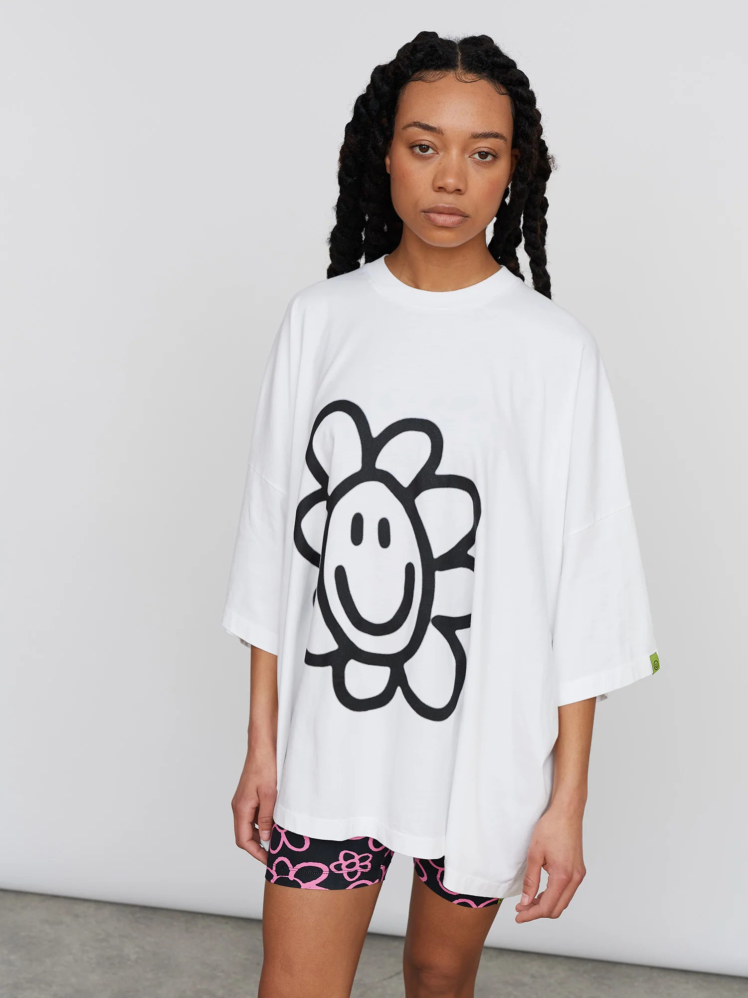 Happy Flower Big Square T-Shirt - Image 2