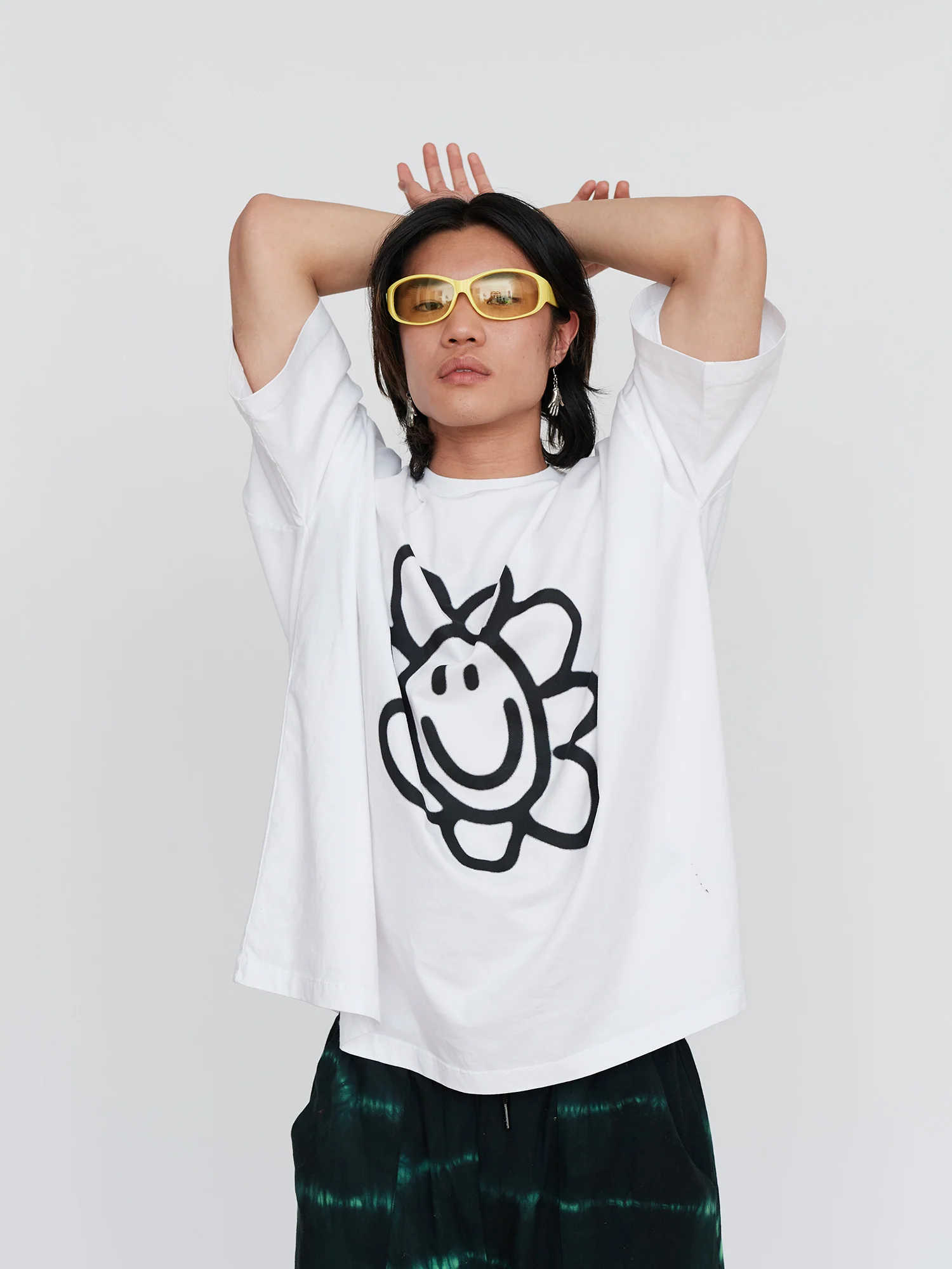 Happy Flower Big Square T-Shirt - Image 3