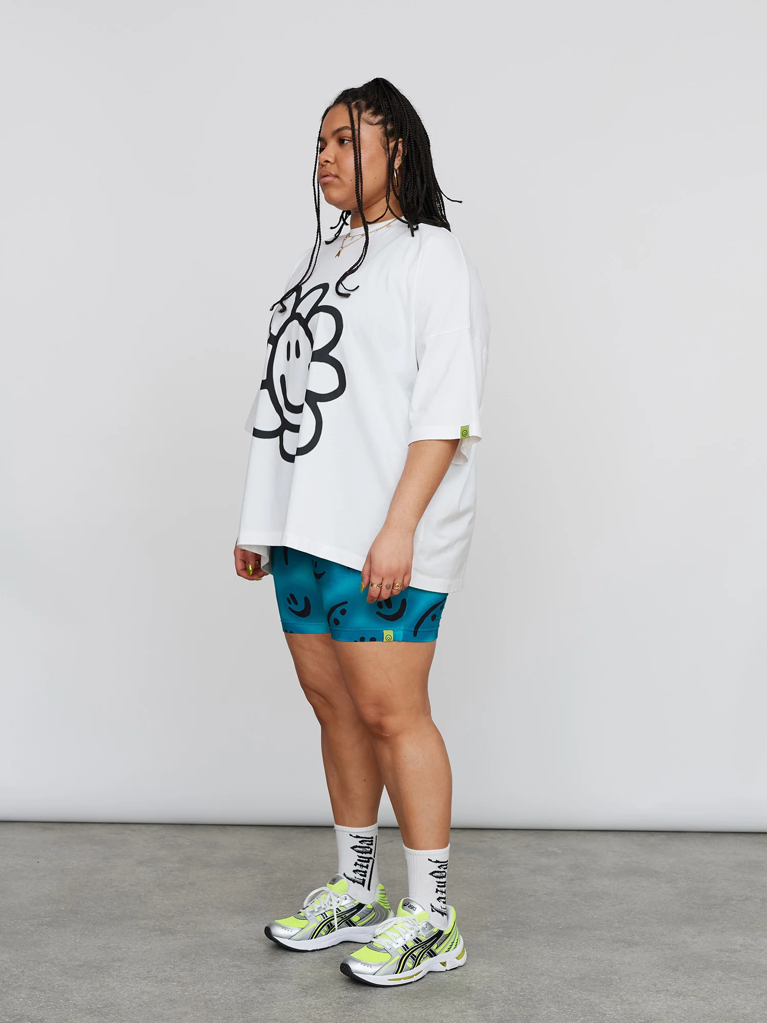 Happy Flower Big Square T-Shirt - Image 4